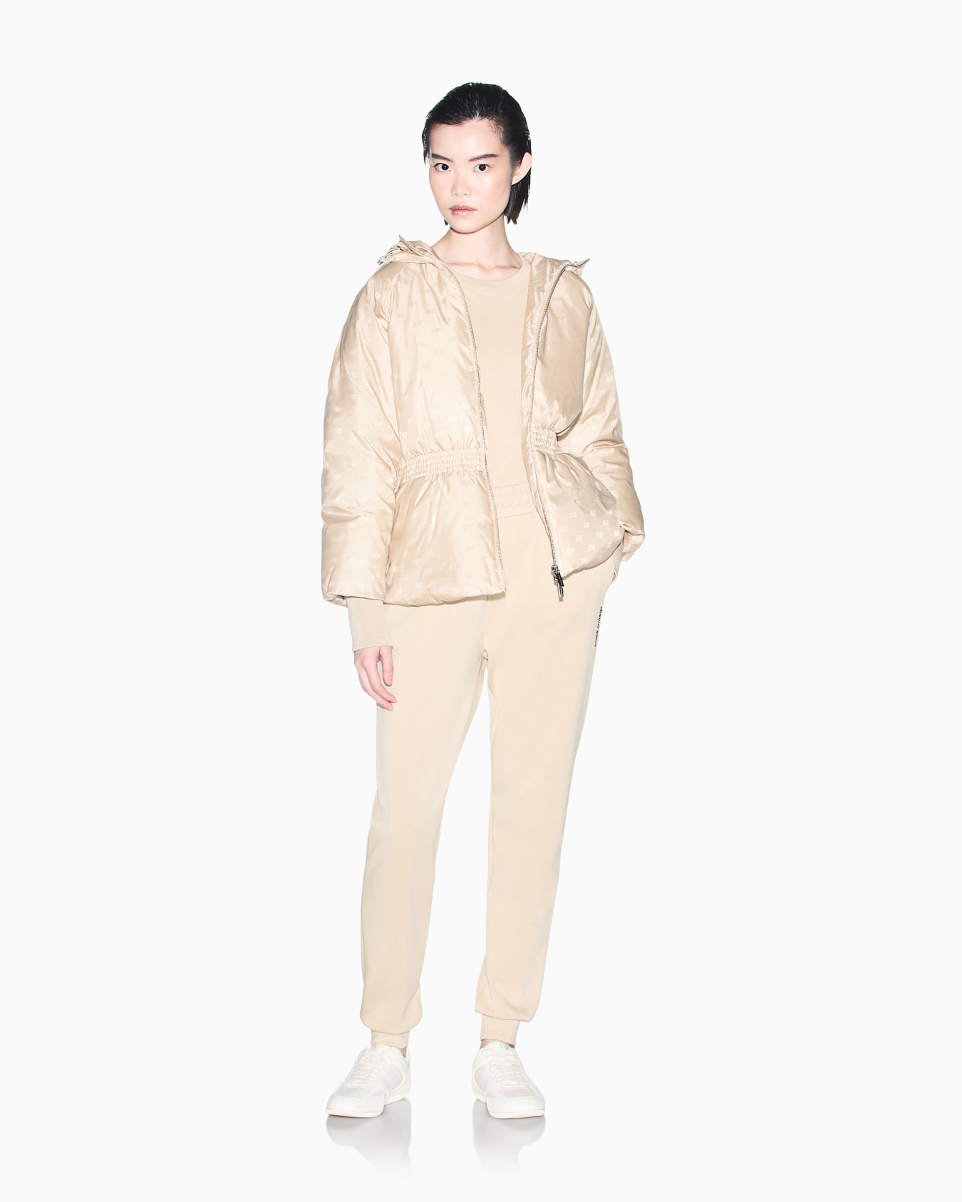 blouson jacket in recycled nylon jacquard 슬라이드 1