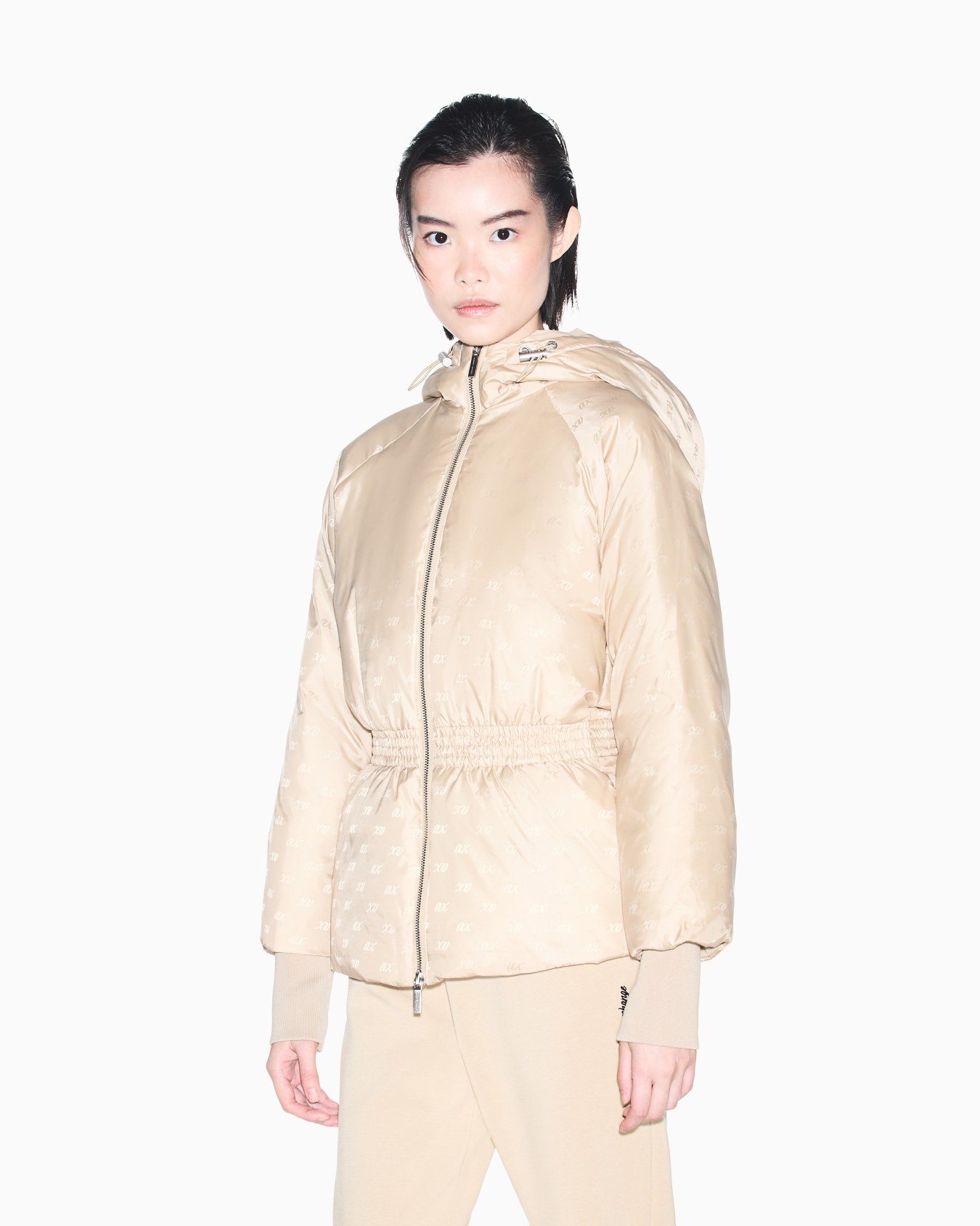 blouson jacket in recycled nylon jacquard 슬라이드 3