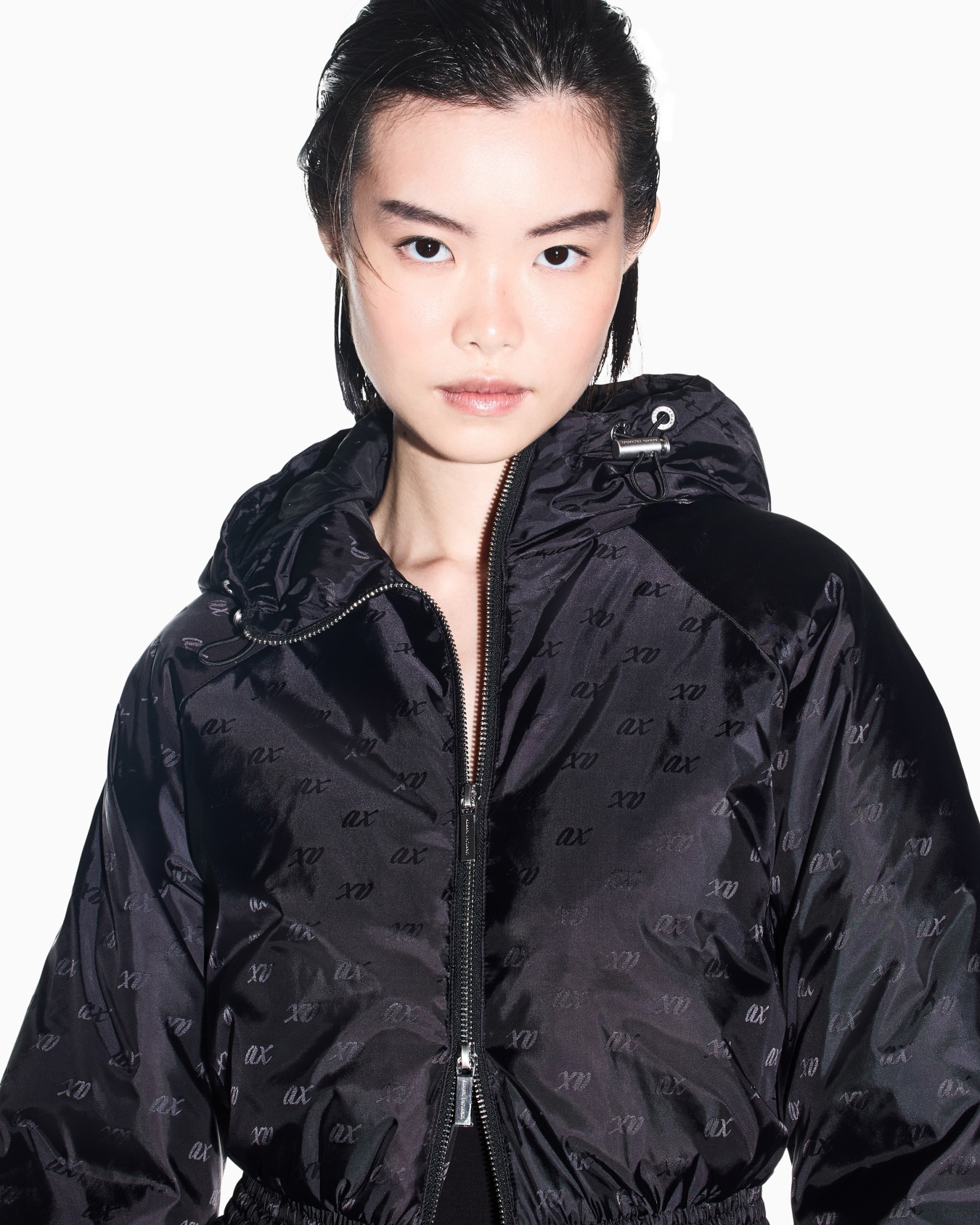 blouson jacket in recycled nylon jacquard Slide 6
