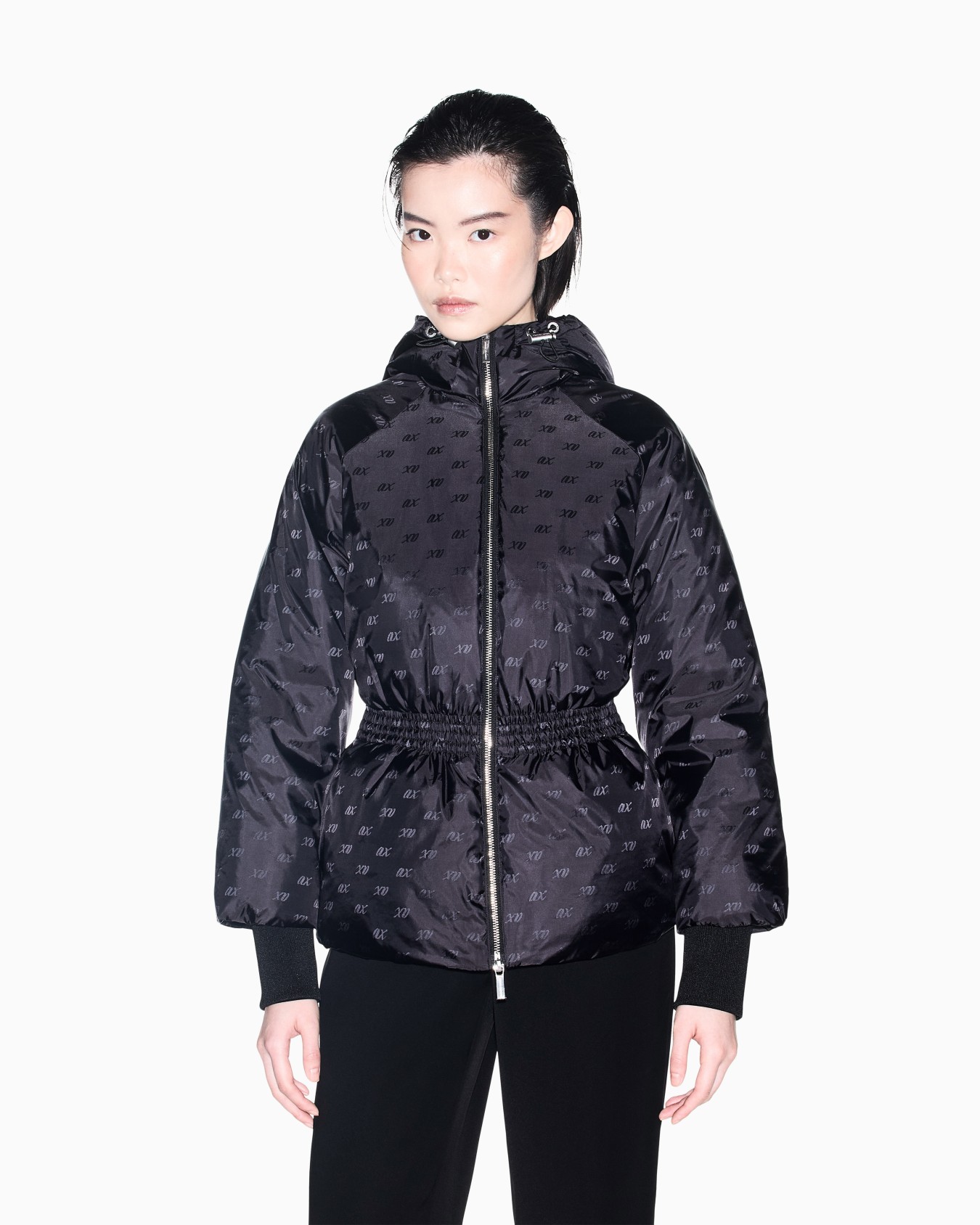 blouson jacket in recycled nylon jacquard Slide 3