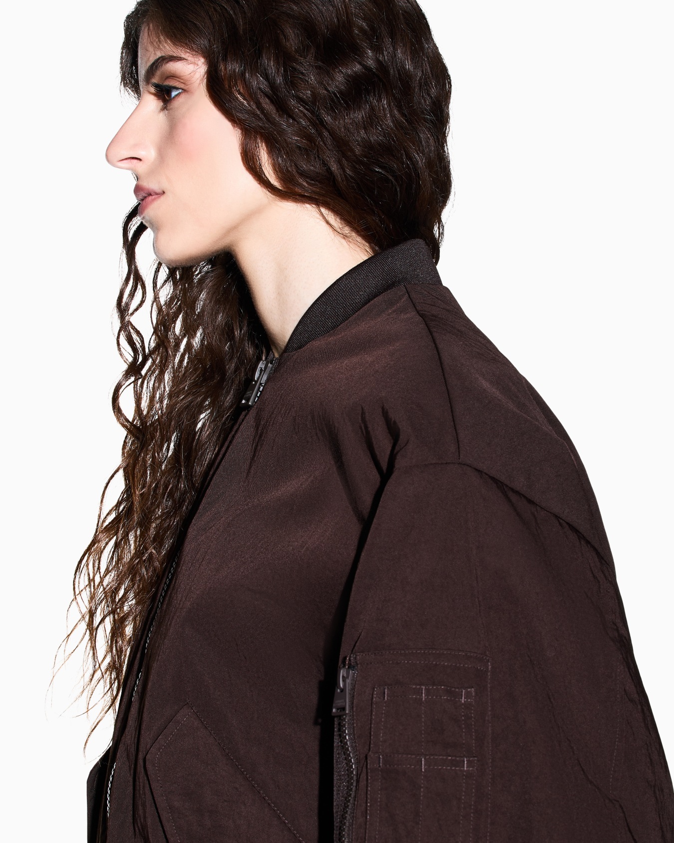 Cazadora bomber Crossover oversize de sarga de nailon Diapositiva 6