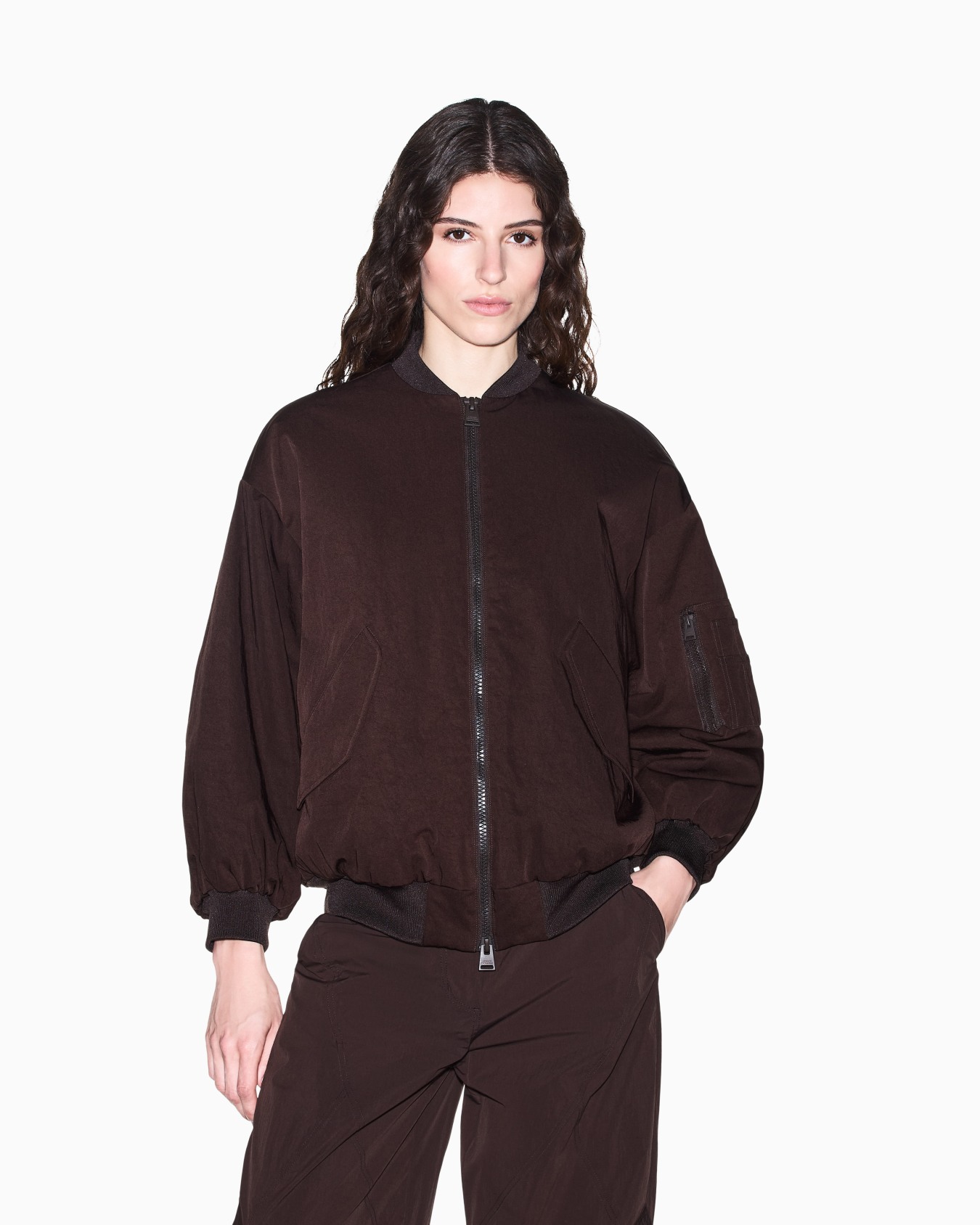 Cazadora bomber Crossover oversize de sarga de nailon Diapositiva 3