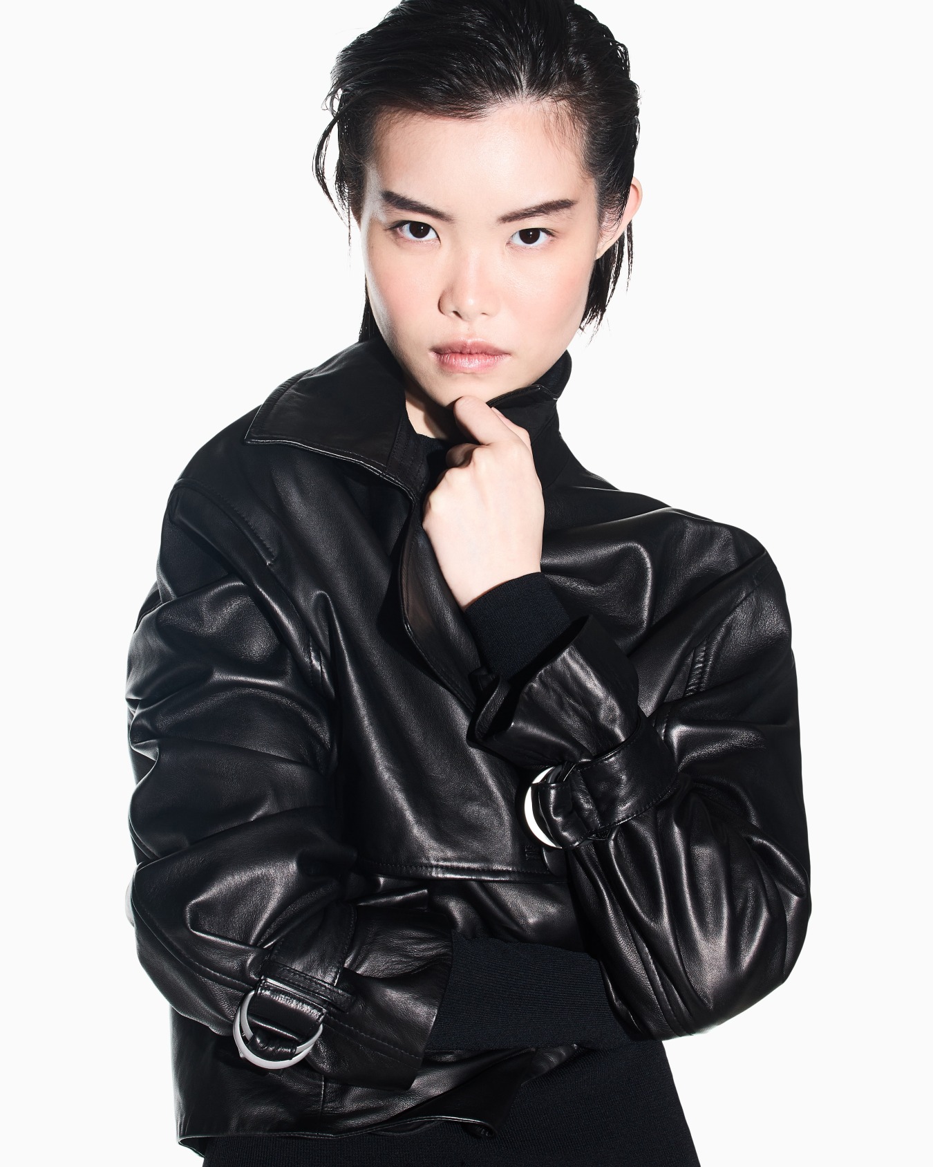 ジャケット・アウター 635 EMPORIO ARMANI 6922-2012 crop jacket Blouson jacket in real semi-aniline leather | Armani Exchange