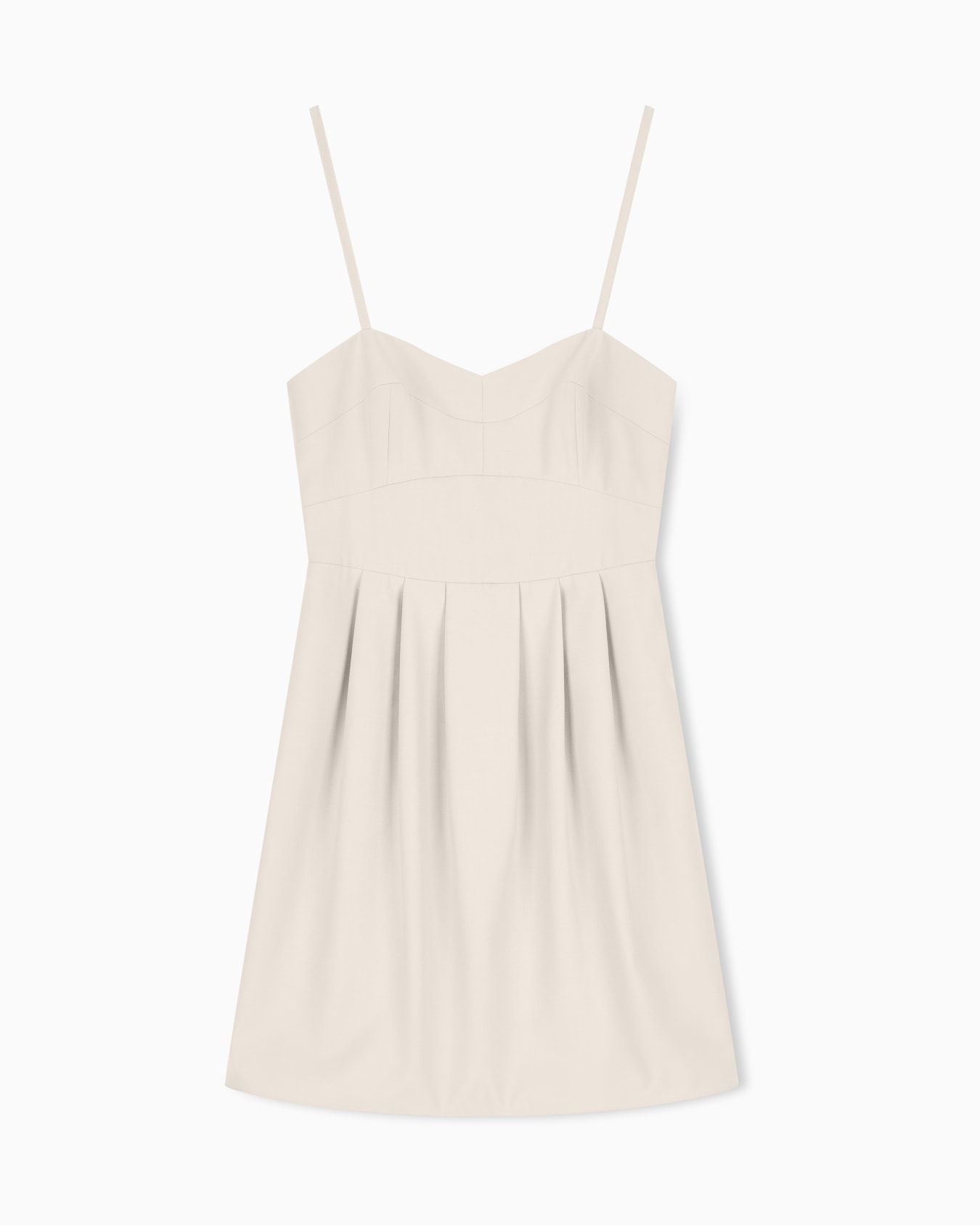 slim fit dress in viscose and wool Slide 0