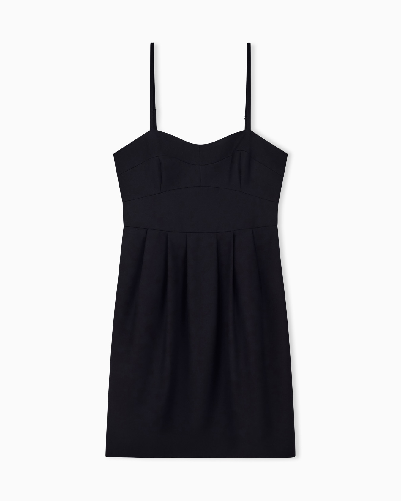 slim fit dress in viscose and wool Slide 0