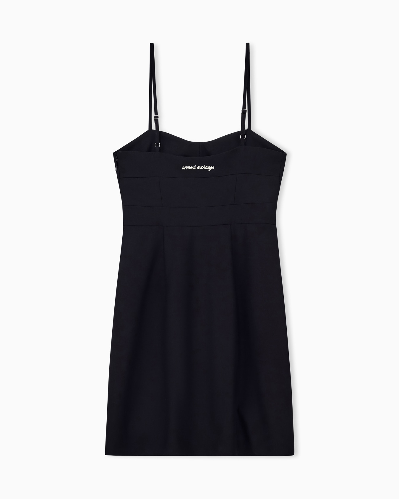 slim fit dress in viscose and wool Slide 2