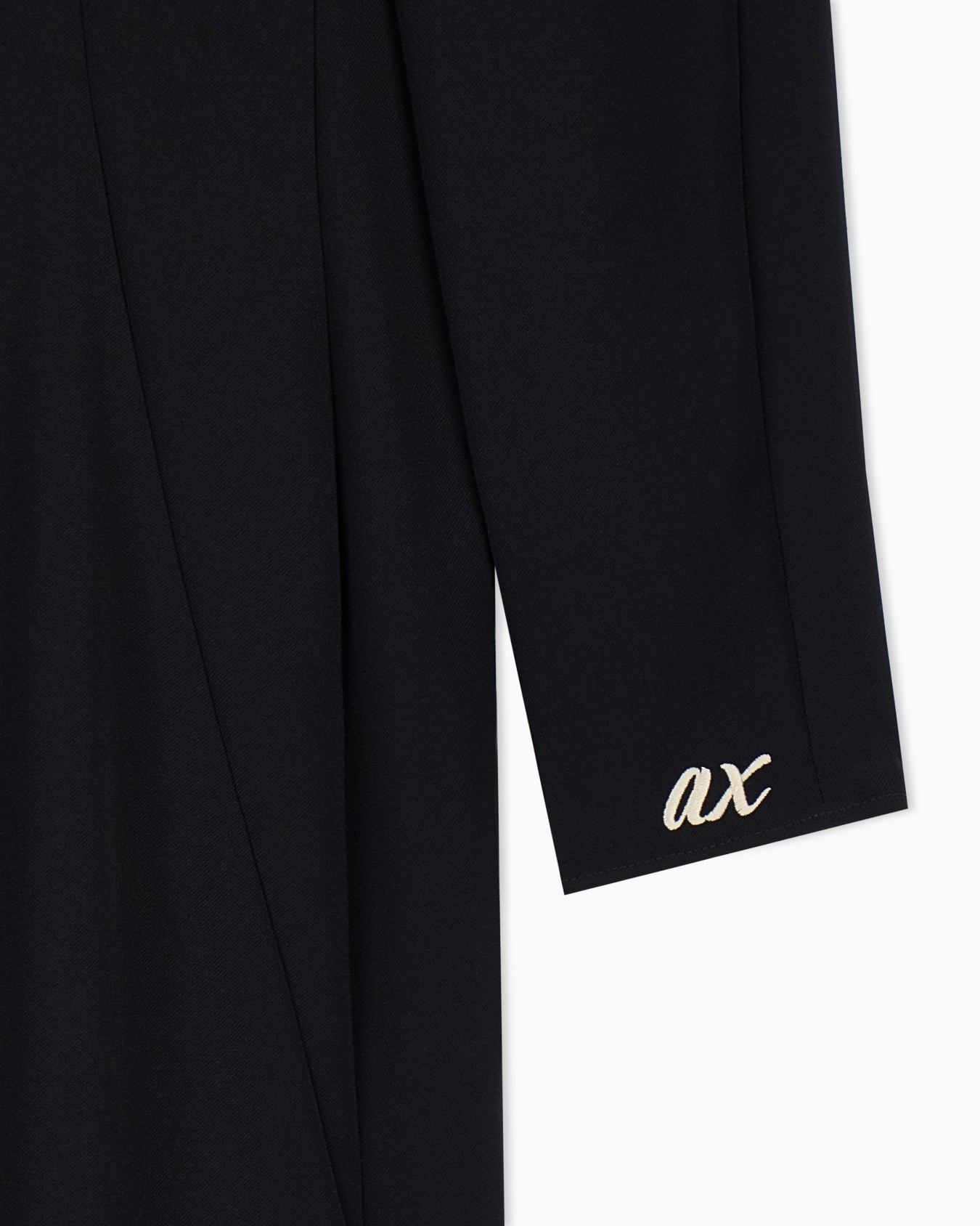 regular fit dress in recycled twill with rib details Slide 3