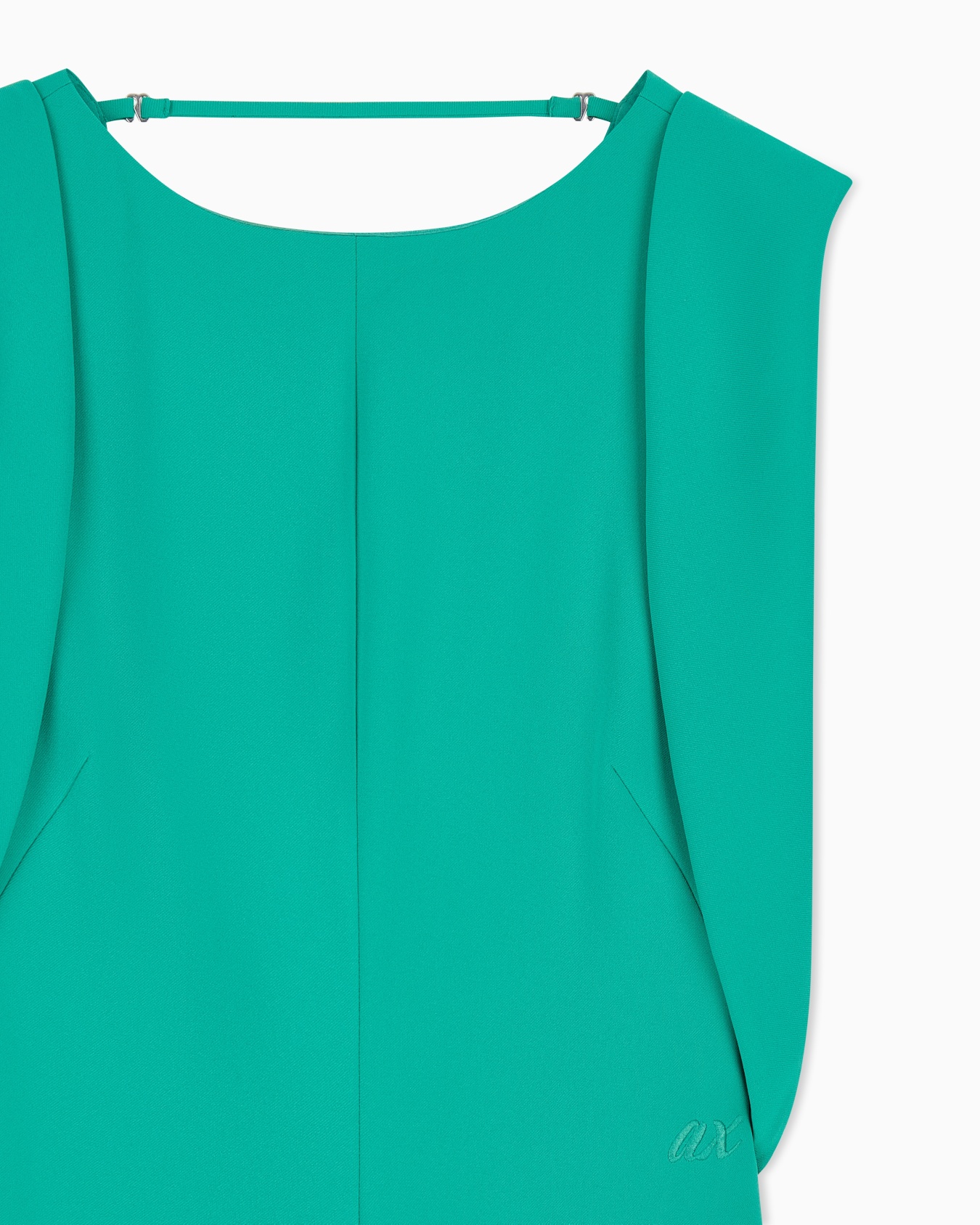 Vestido entallado sin mangas con espalda drapeada Diapositiva 3