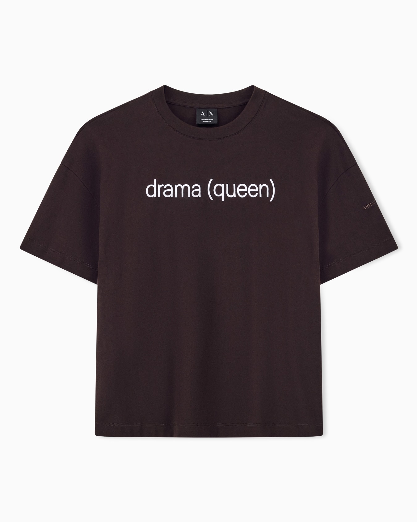 T-shirt en jersey lourd de coton avec inscription Diapositive 0