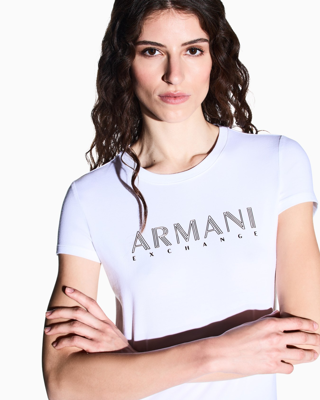Slim Fit T-Shirt aus Bio-Baumwolljersey mit Schriftzug Folie 5