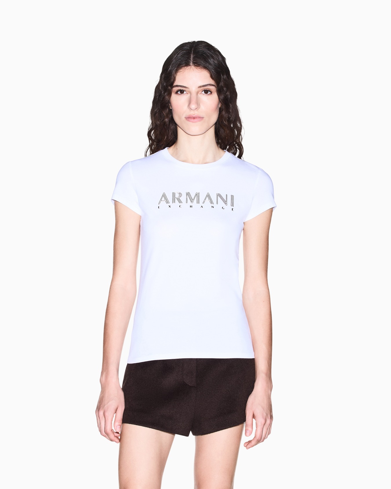 Slim Fit T-Shirt aus Bio-Baumwolljersey mit Schriftzug Folie 2