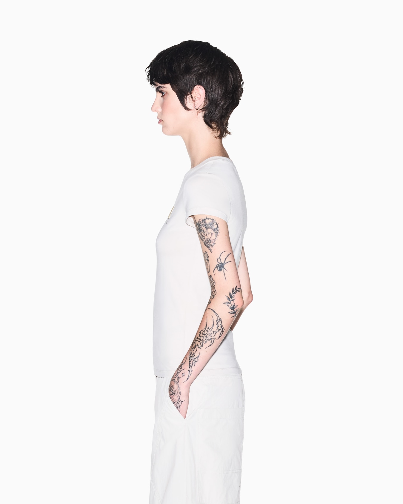 slim fit t-shirt in organic cotton stretch jersey Slide 7