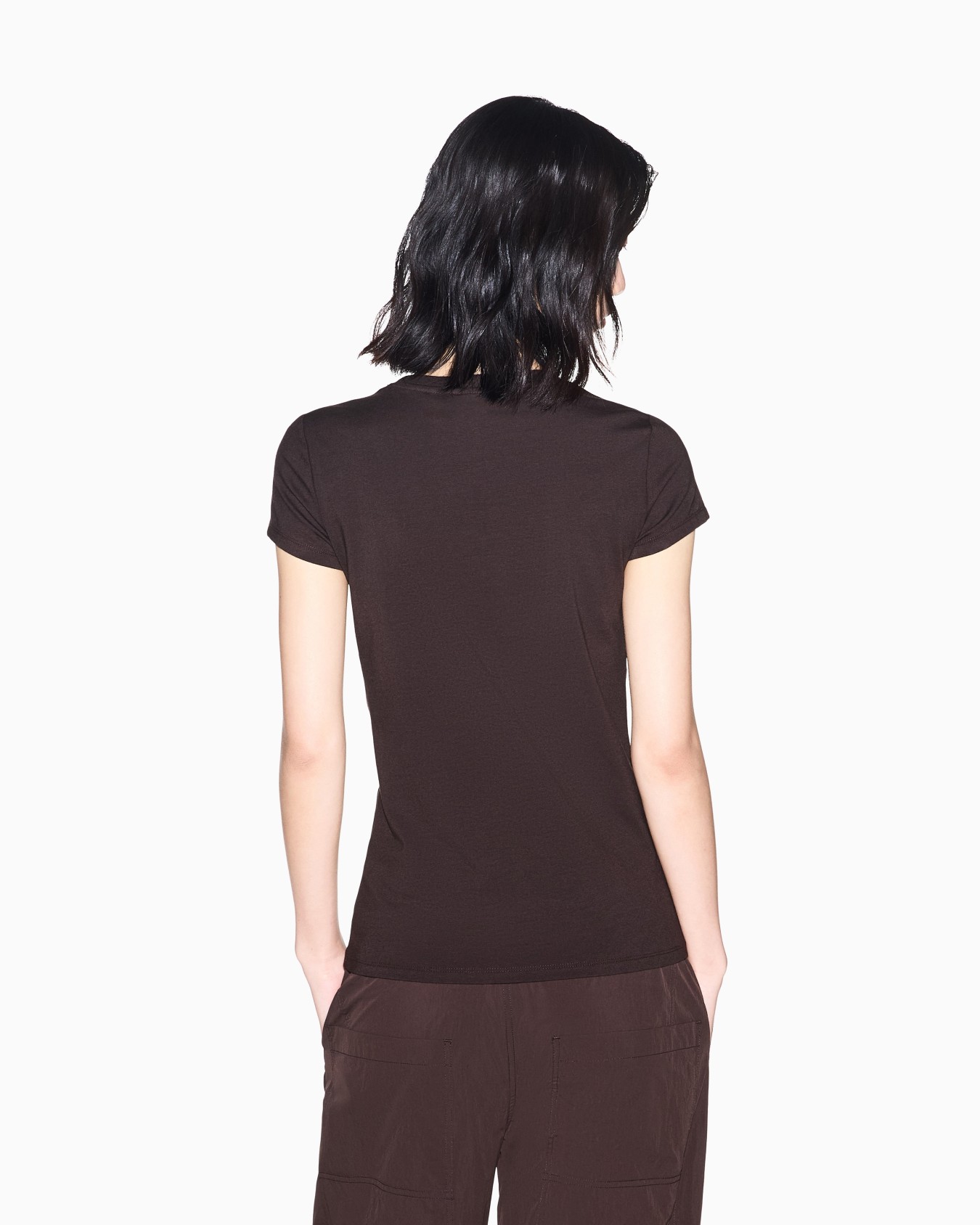 Slim Fit T-Shirt aus Bio-Baumwolljersey mit Schriftzug Folie 5