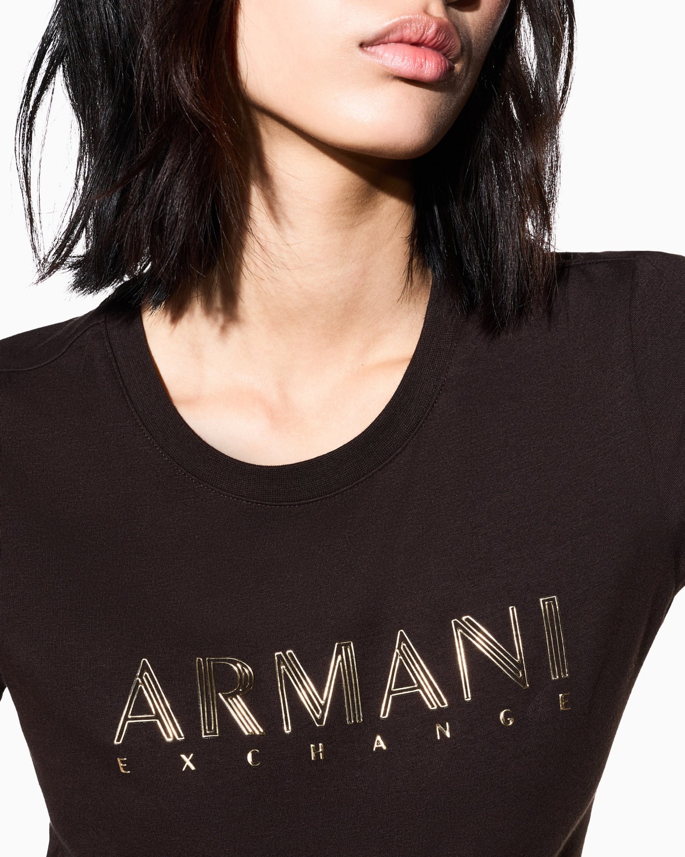 Slim Fit T-Shirt aus Bio-Baumwolljersey mit Schriftzug Folie 6