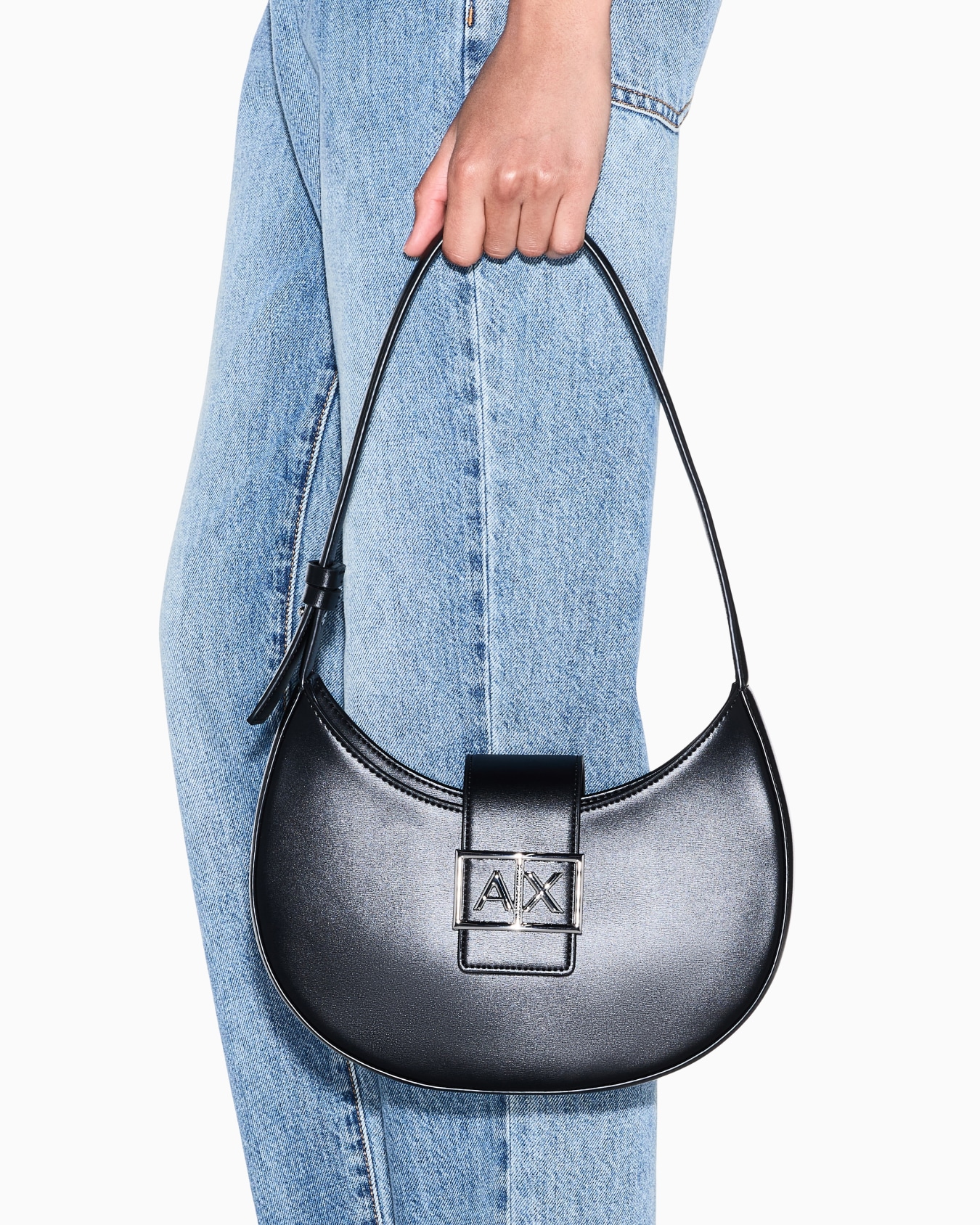 Borsa hobo con fibbia logo Slide 5
