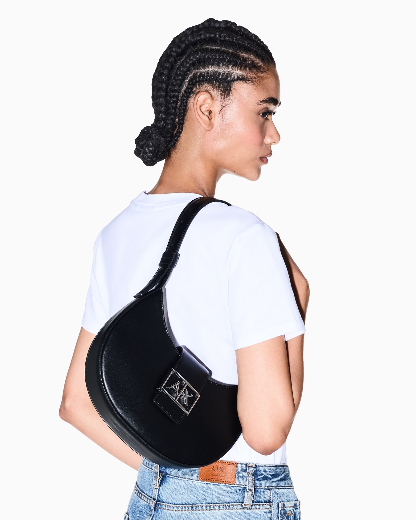 Borsa hobo con fibbia logo Slide 6