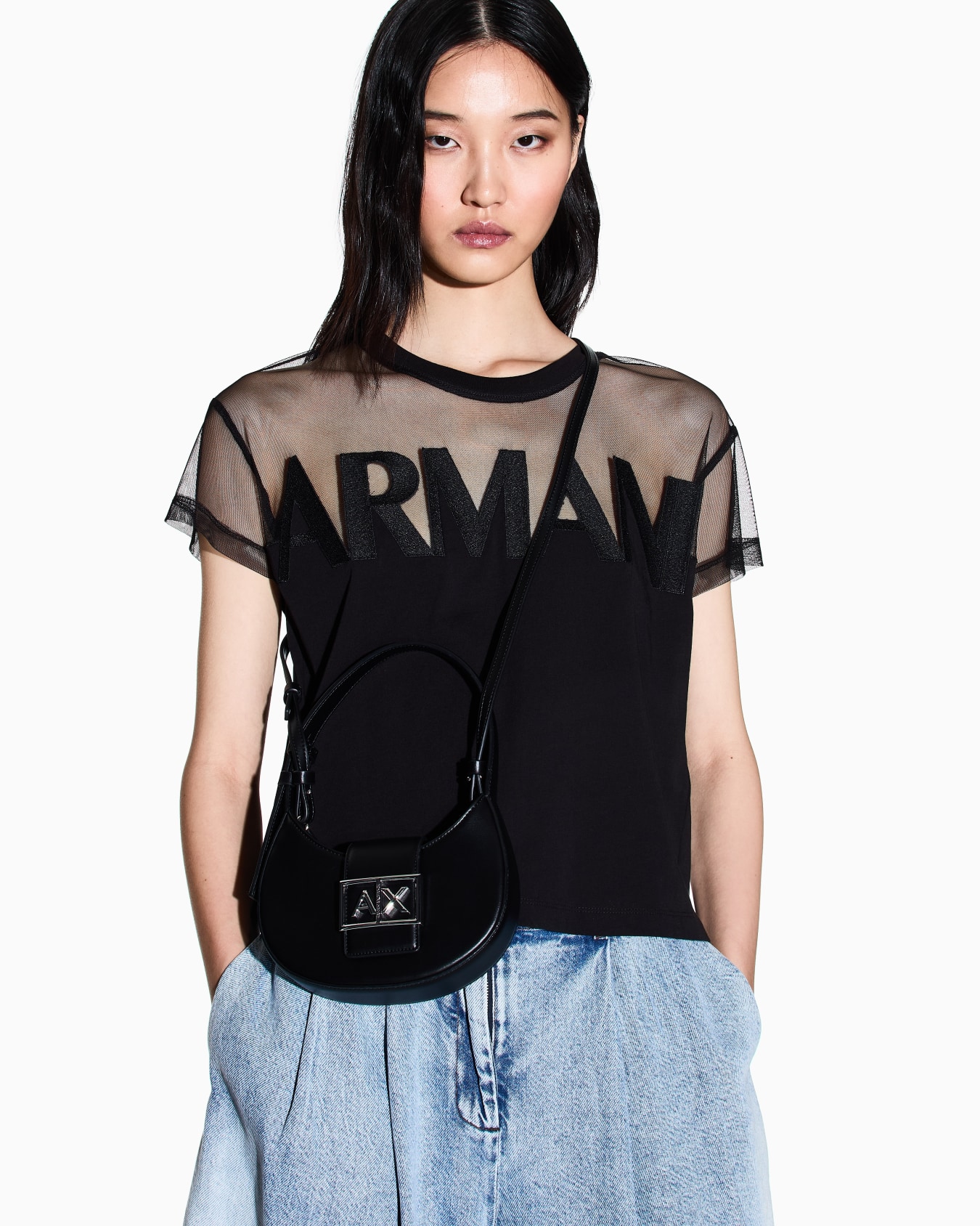 AXロゴ  ホーボーミニバッグ スライドする 5