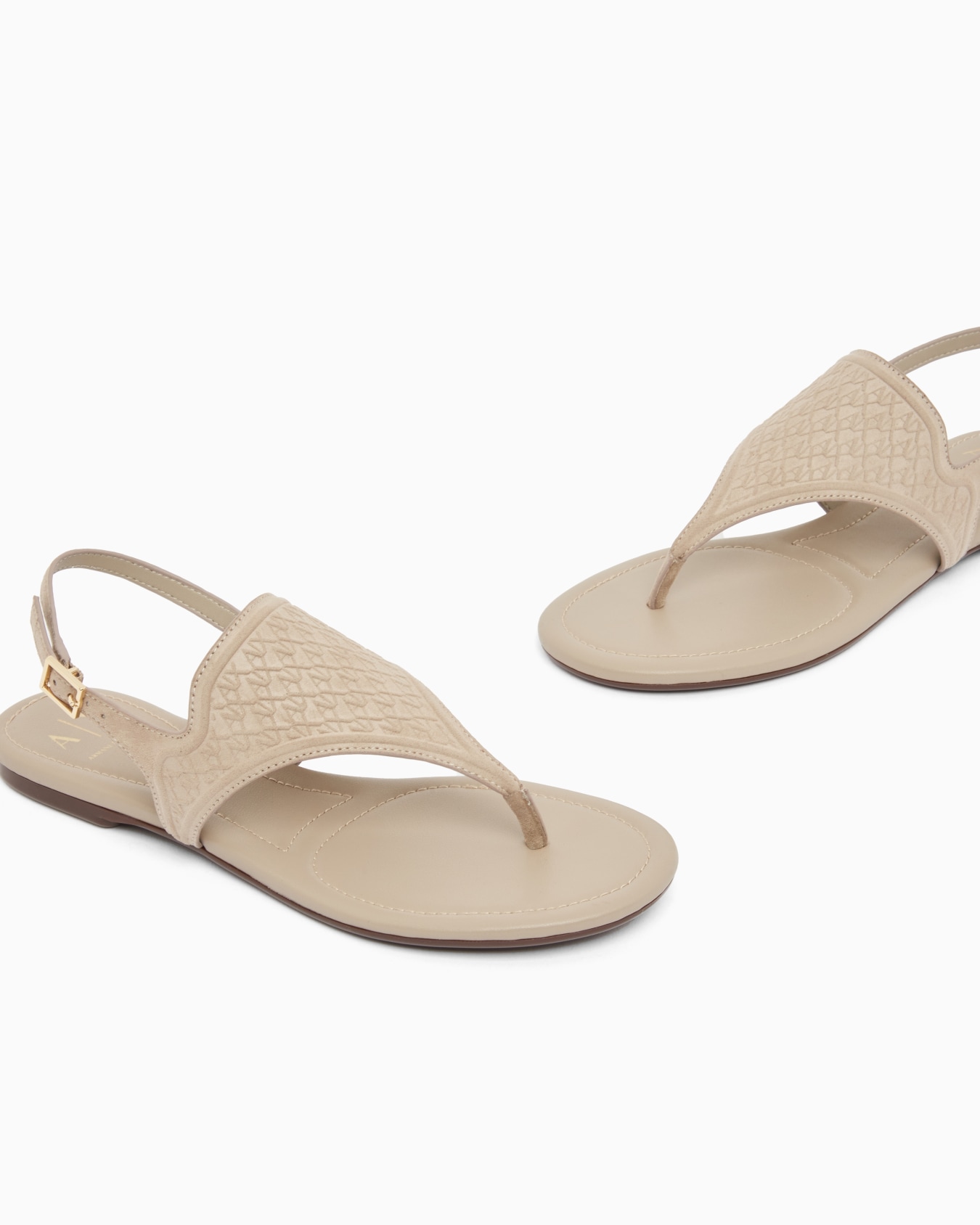 Microsuede sandals with Embossed Logo Slide 4