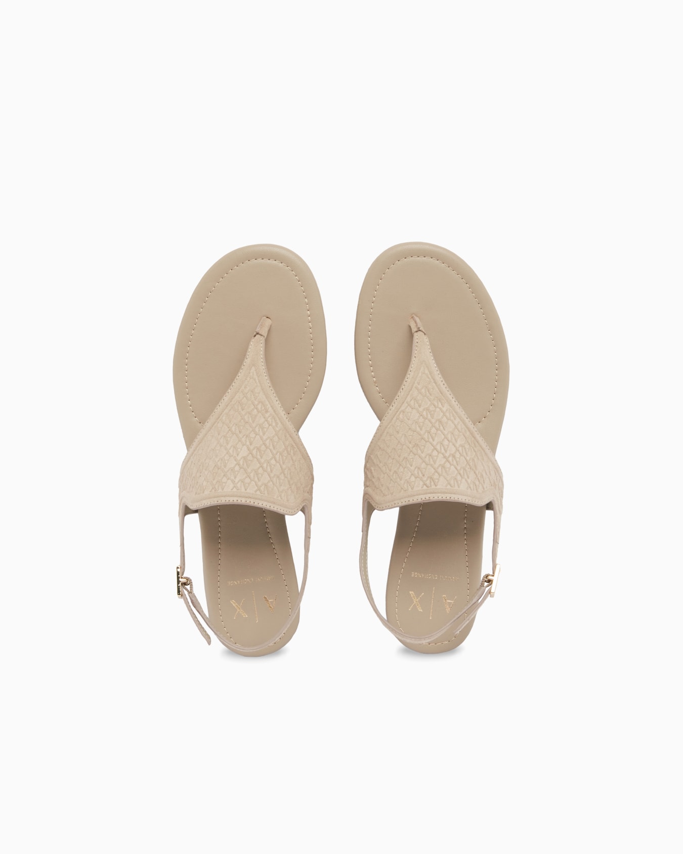 Microsuede sandals with Embossed Logo Slide 2