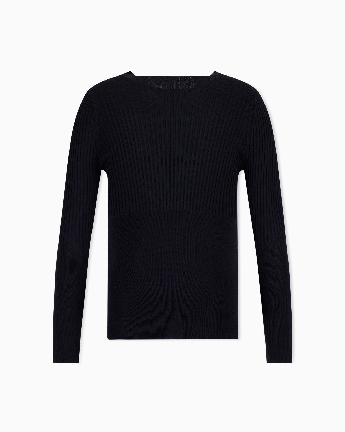 slim fit pullover in knitted recycled viscose Slide 2