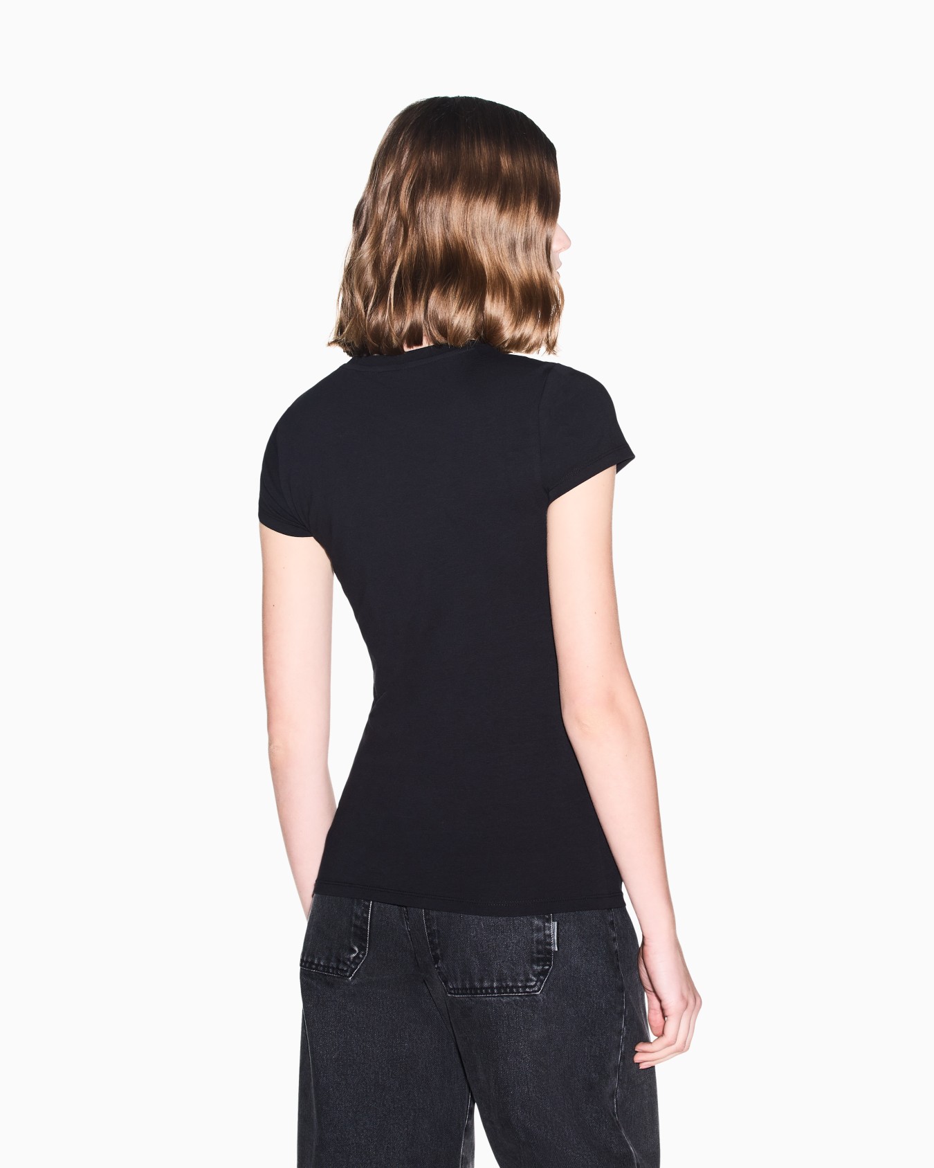 slim fit t-shirt in organic cotton stretch jersey Slide 5