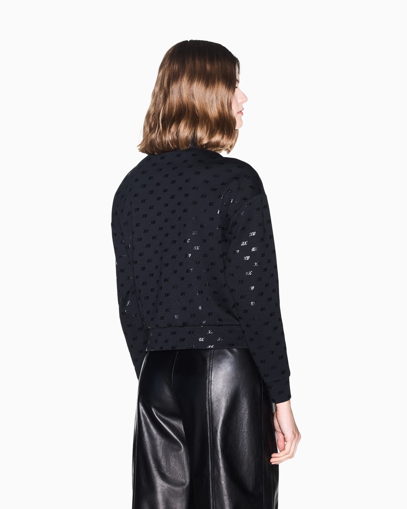 sweatshirt in organic cotton with allover print Slide 5
