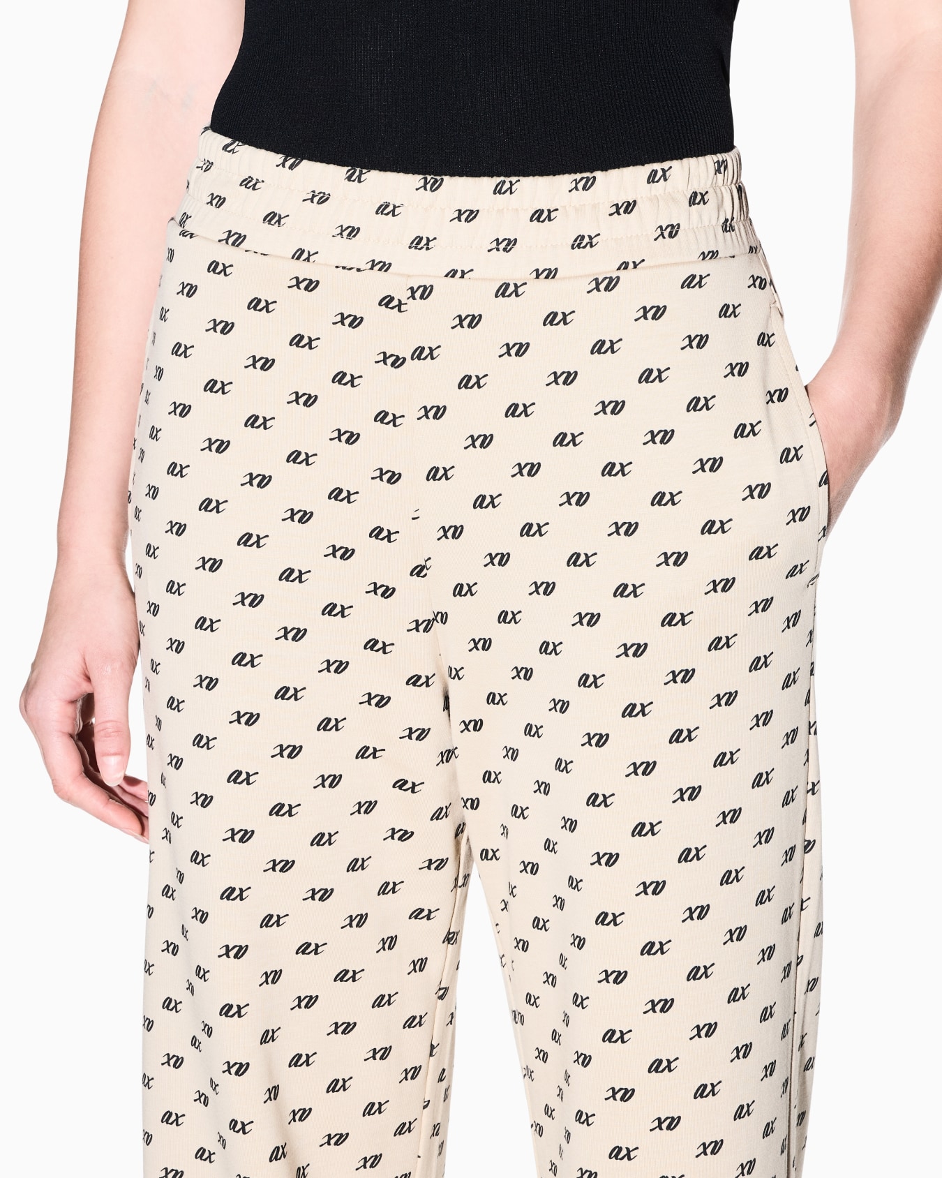 Pantalon large en coton biologique à imprimé intégral Diapositive 5