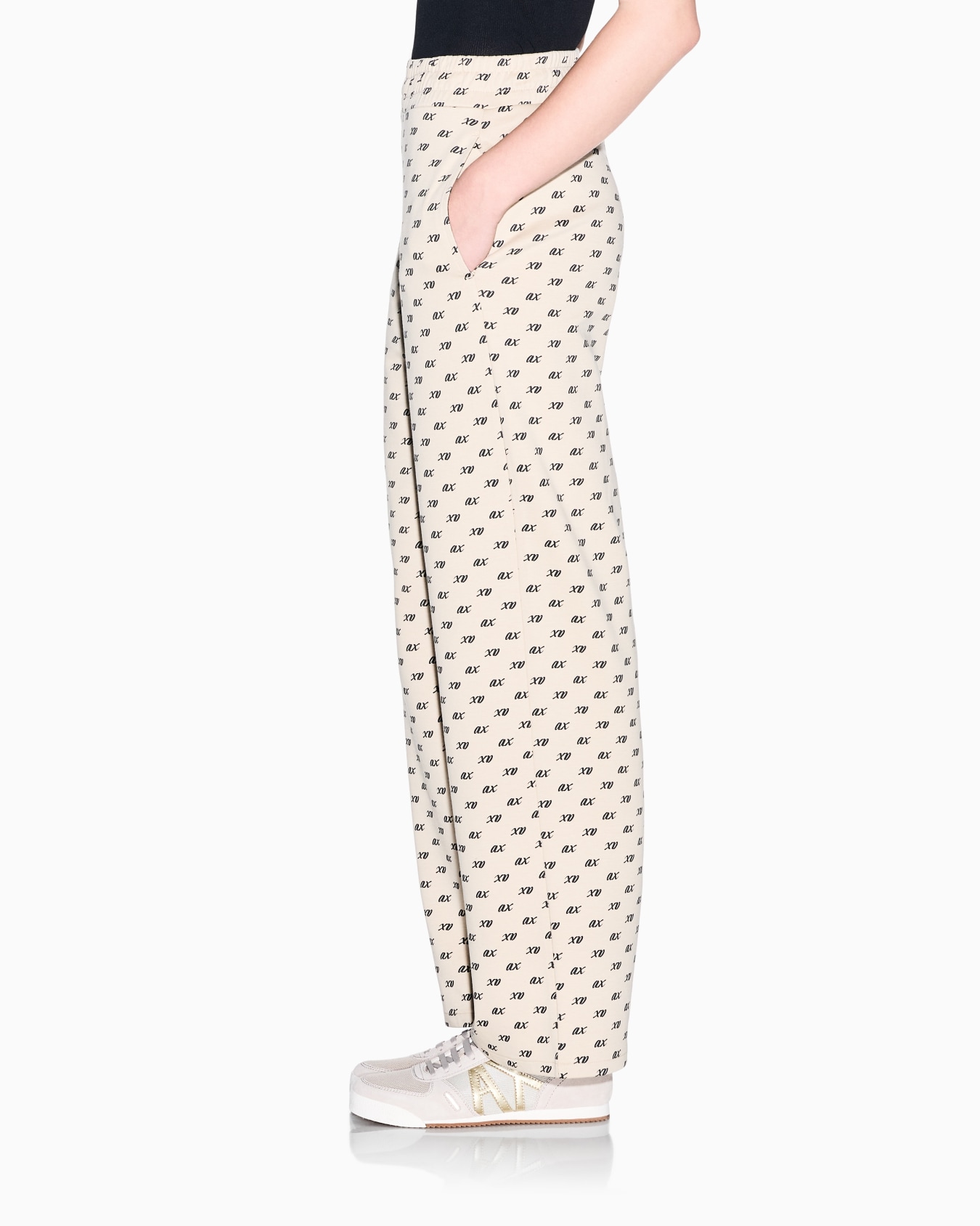 Pantalon large en coton biologique à imprimé intégral Diapositive 6