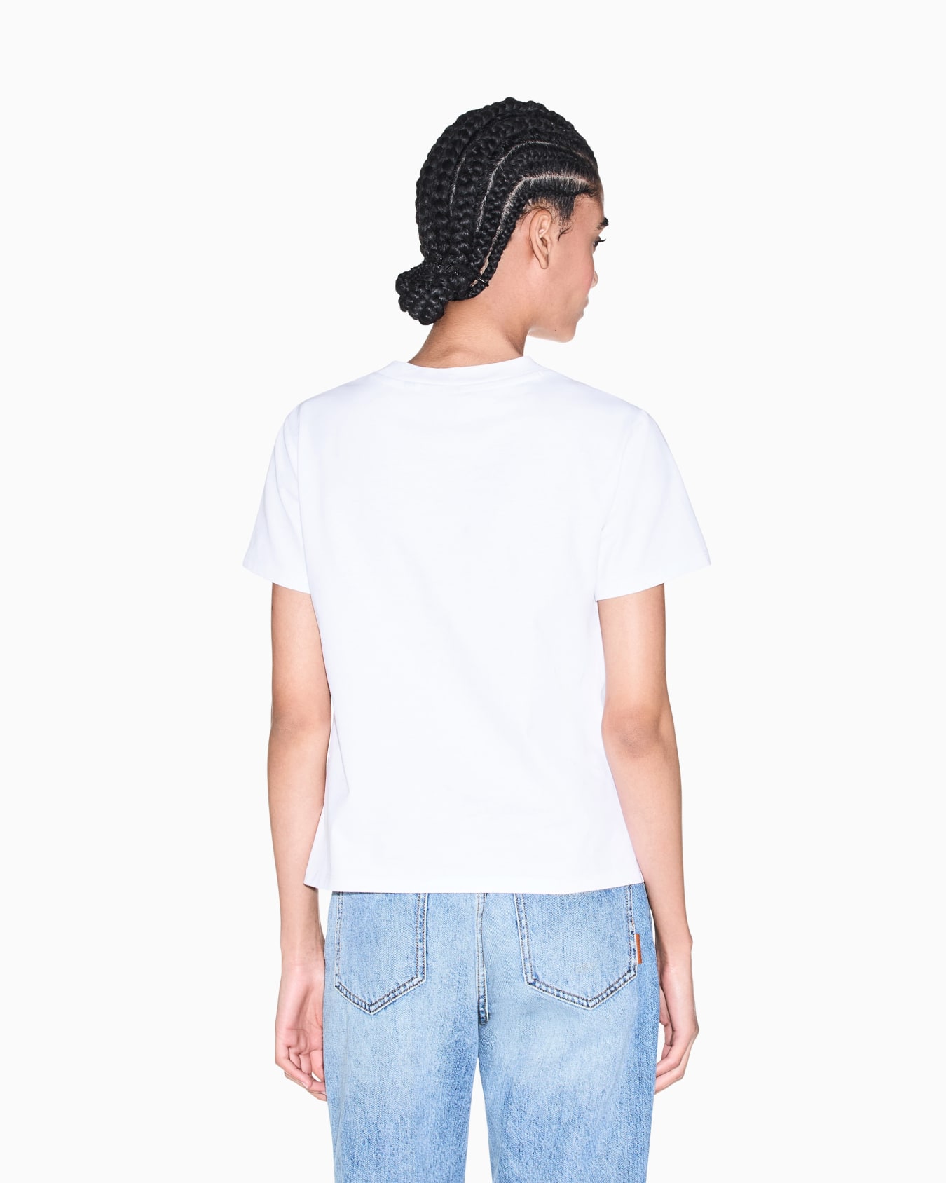 Camiseta de manga corta de algodón orgánico con logotipo Diapositiva 5