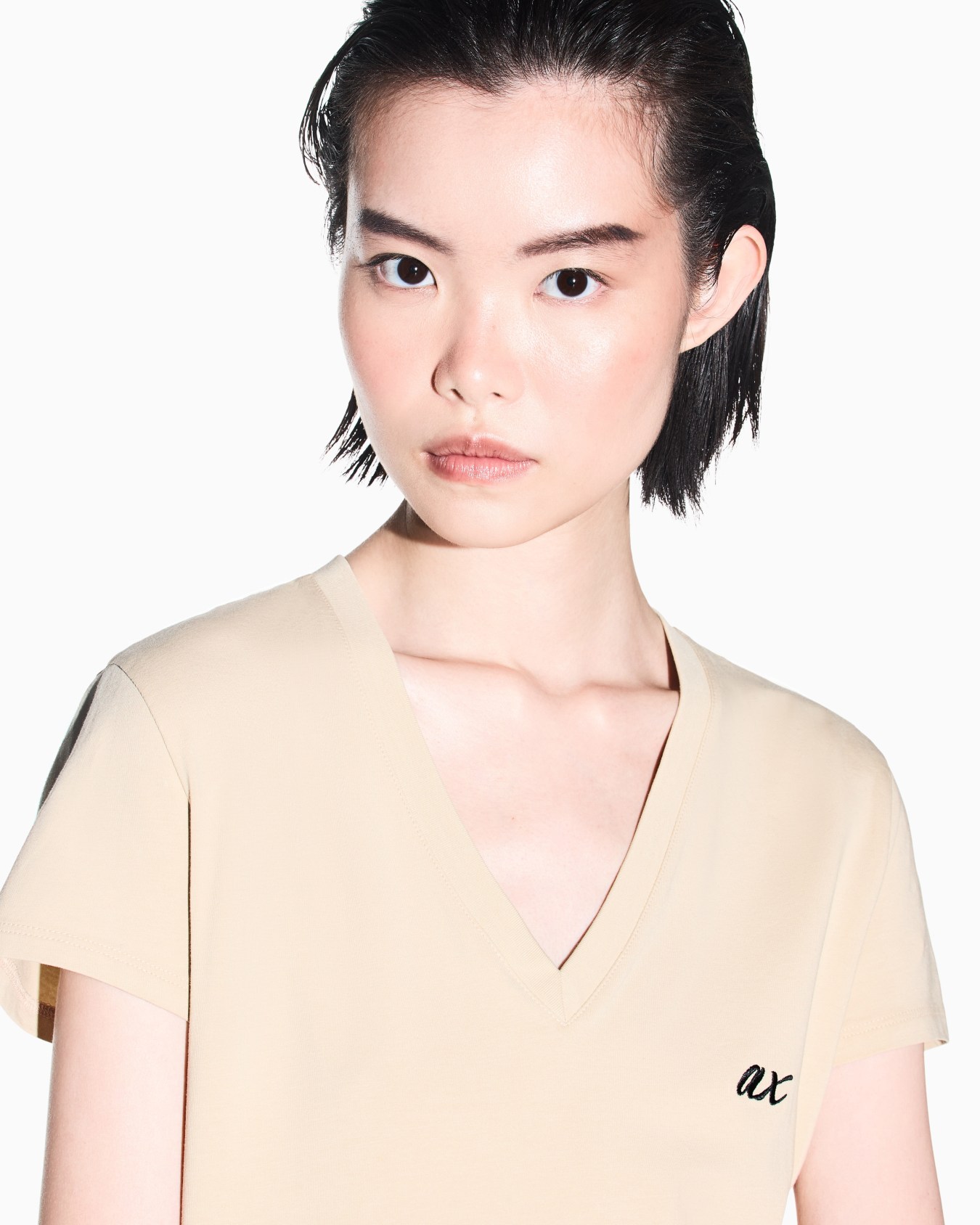 slim fit t-shirt in stretch cotton jersey 슬라이드 5