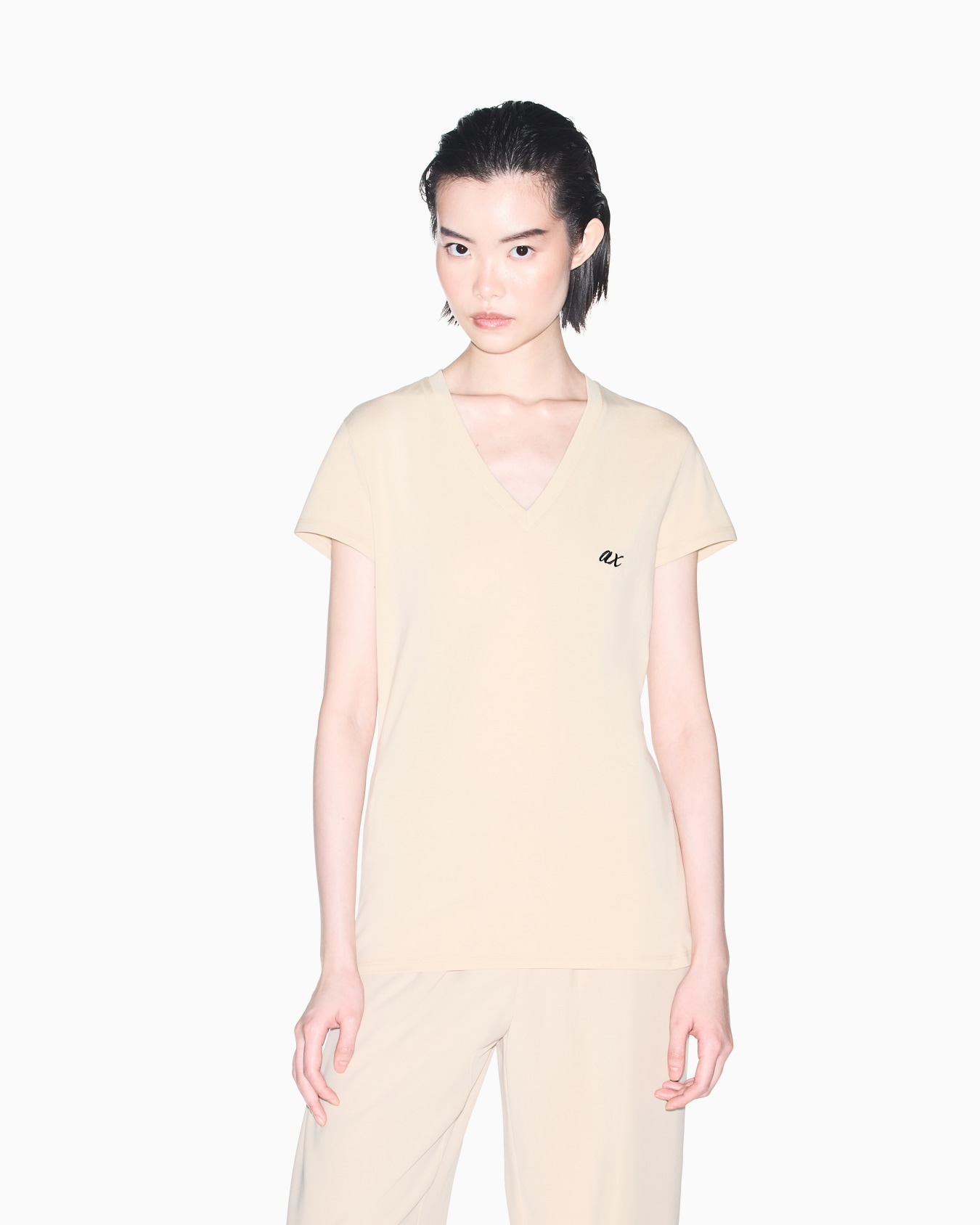 slim fit t-shirt in stretch cotton jersey 슬라이드 3