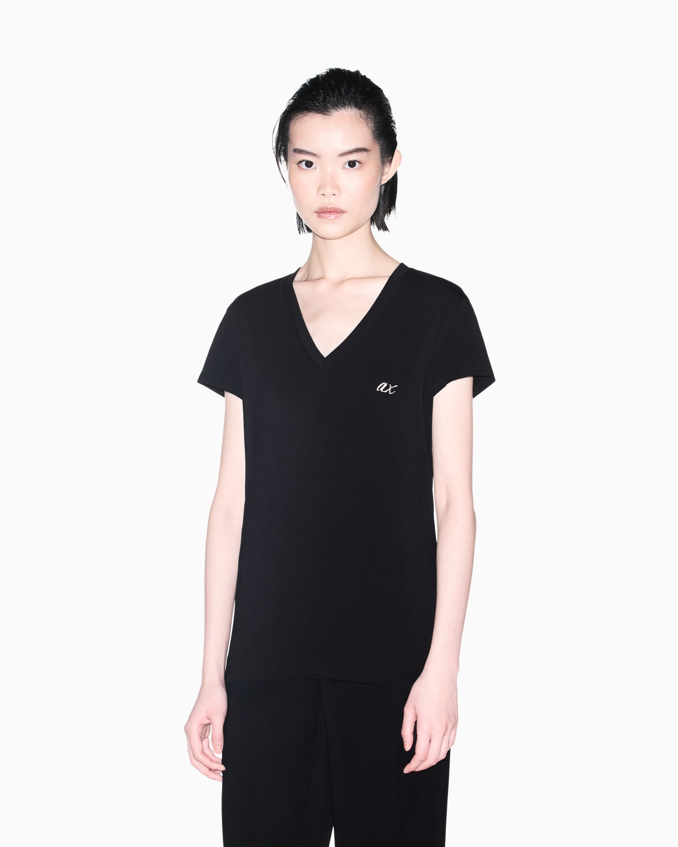 slim fit t-shirt in stretch cotton jersey Slide 3