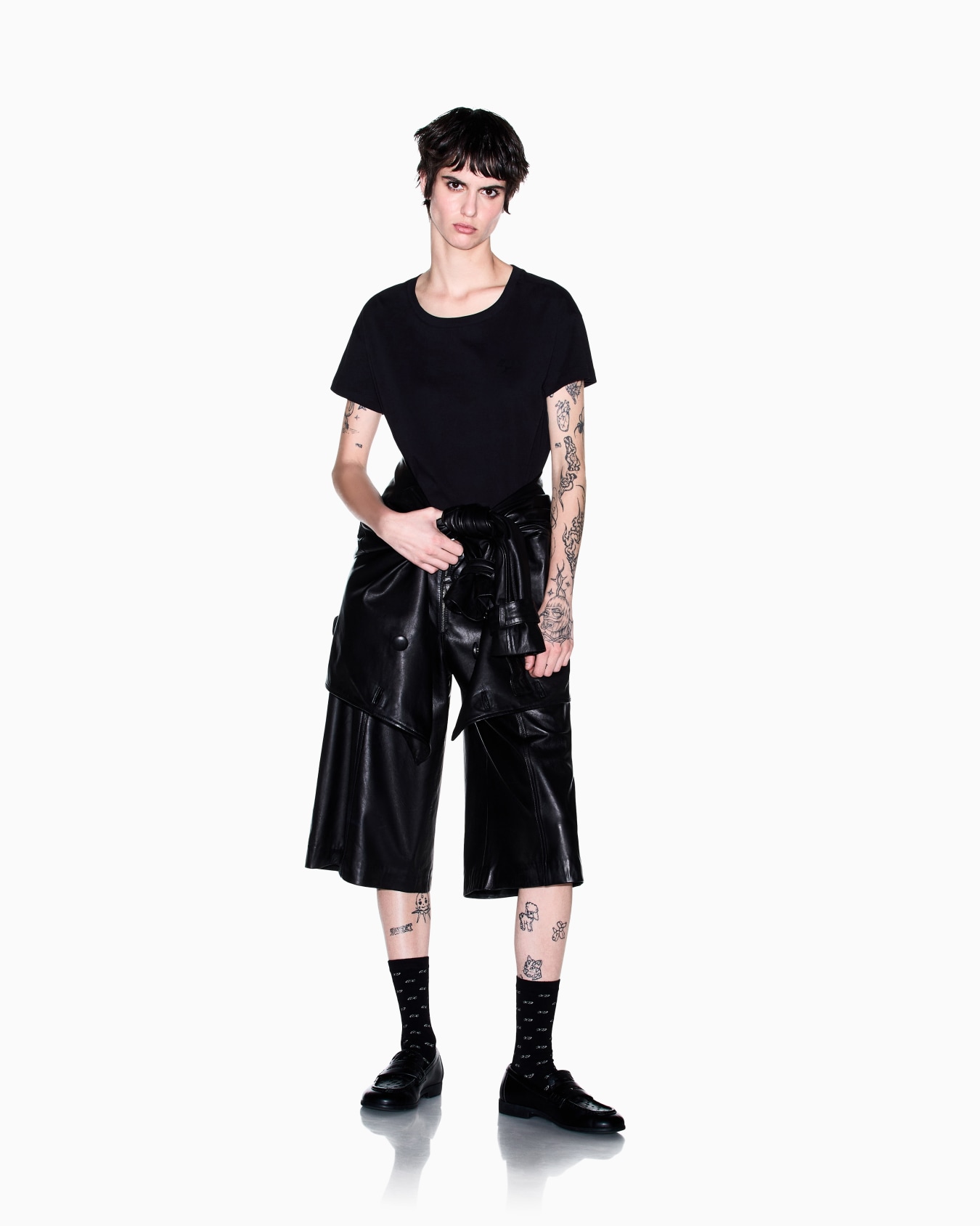 T-shirt oversize en jersey de coton à col rond Diapositive 1