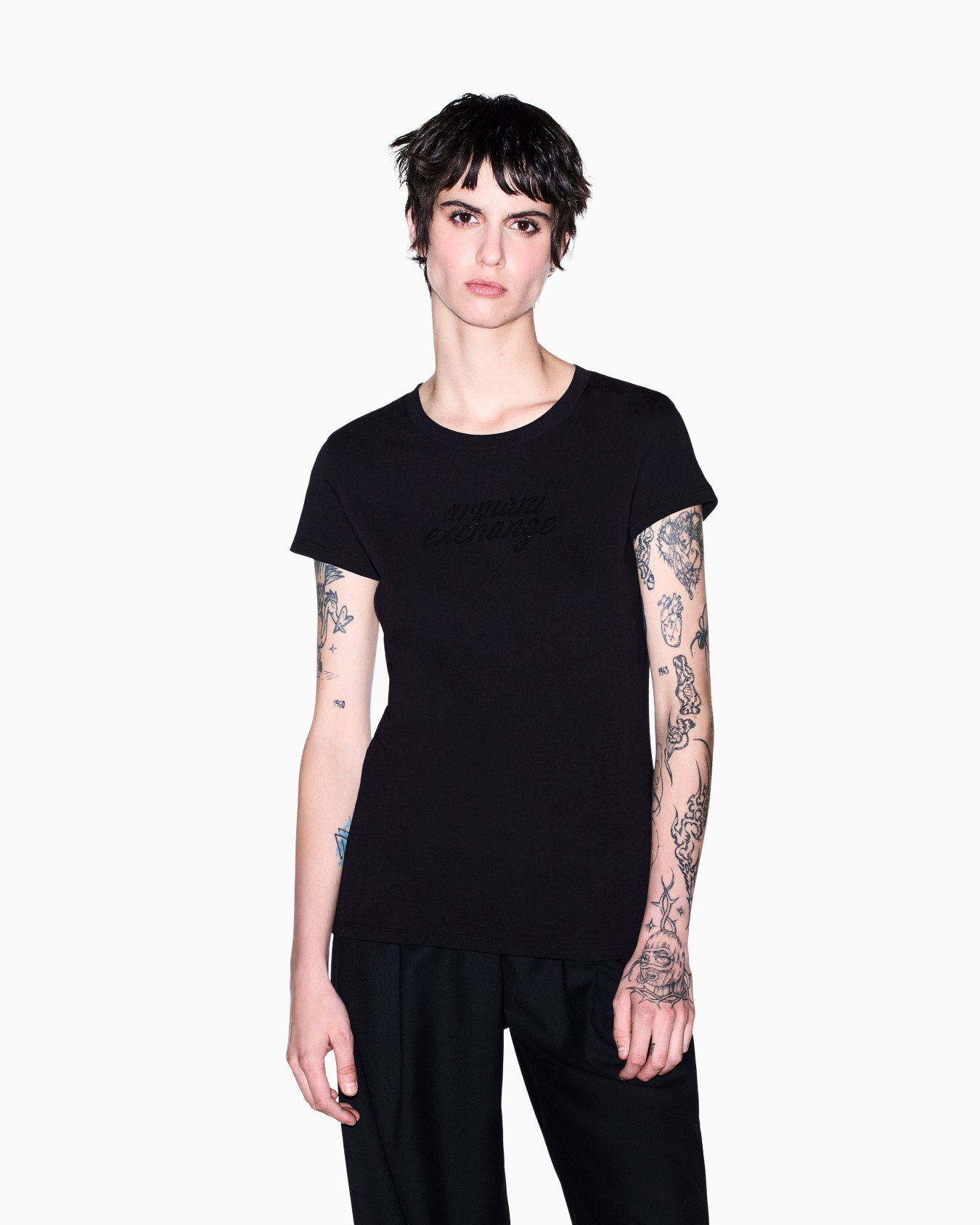 slim fit t-shirt in cotton jersey Slide 3