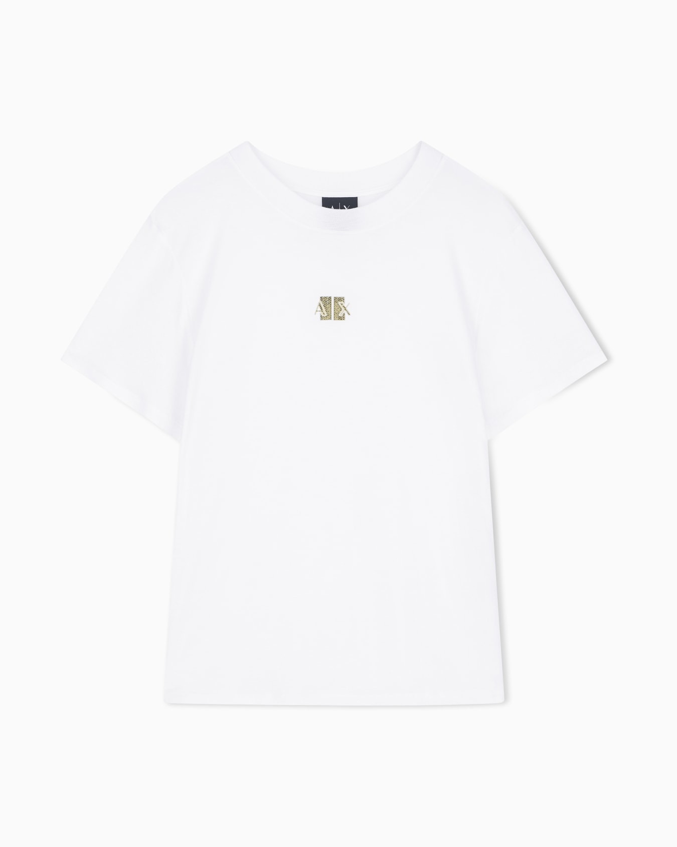 Camiseta de punto de viscosa con logotipo metálico Diapositiva 0