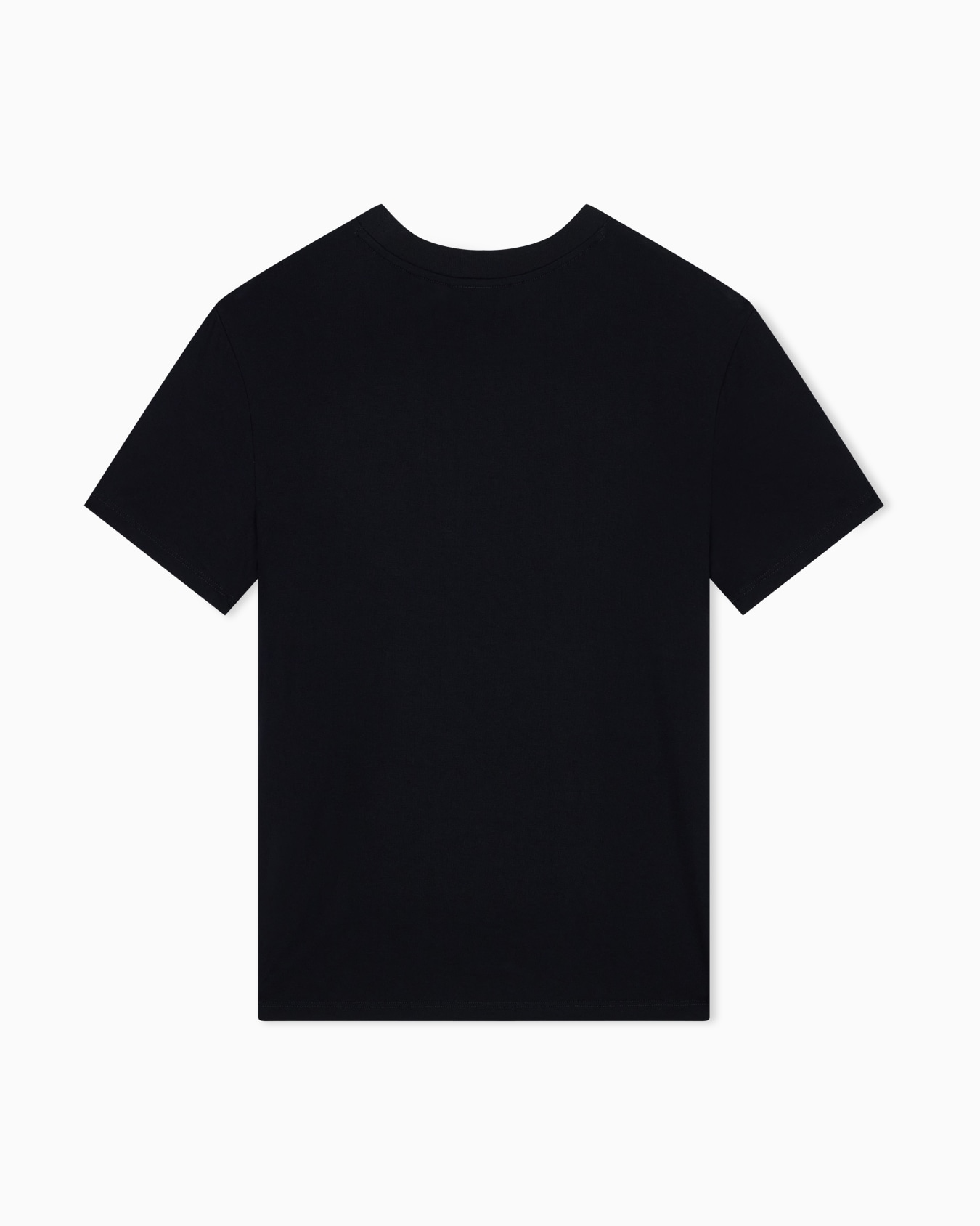 Crew neck T-shirt in viscose jersey with a metallic logo Slide 2
