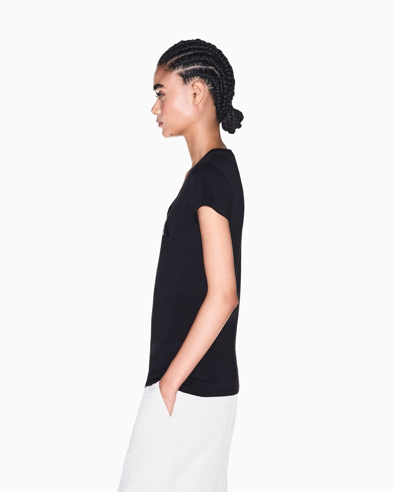 T-Shirt aus Baumwolljersey mit schmaler Passform Folie 7