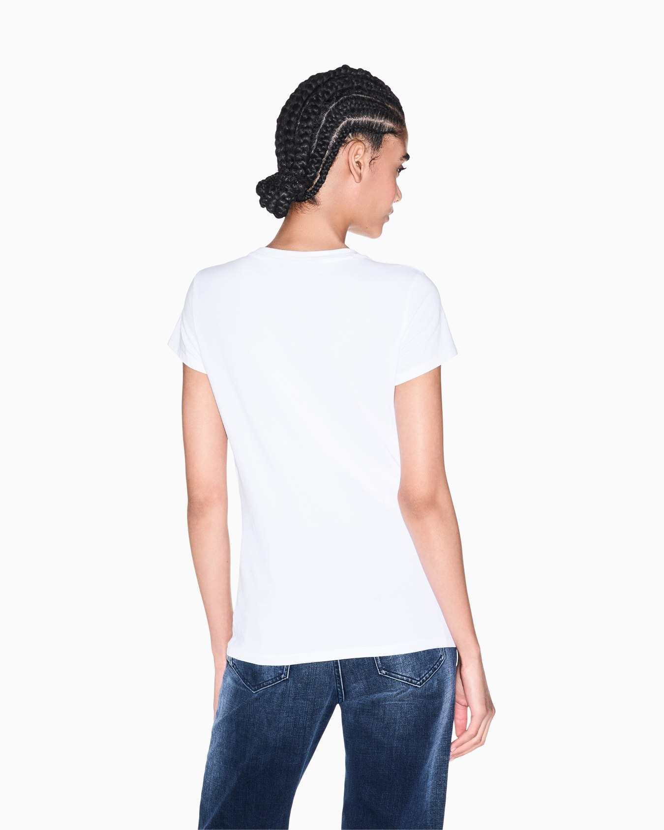 slim fit t-shirt in stretch cotton jersey Slide 5
