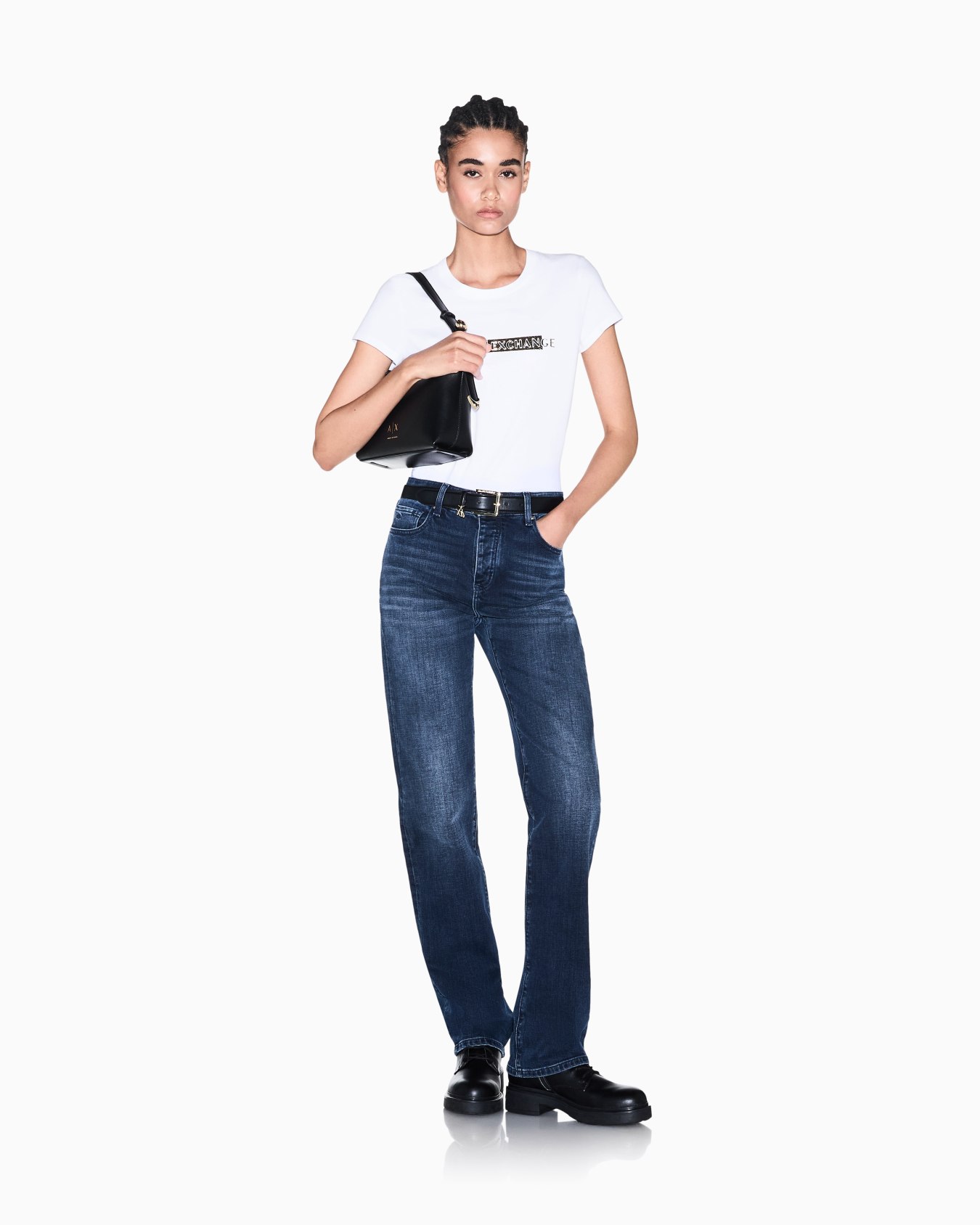 slim fit t-shirt in stretch cotton jersey Slide 1