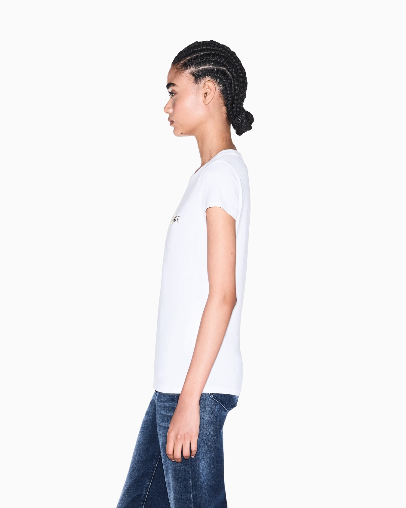 slim fit t-shirt in stretch cotton jersey Slide 7