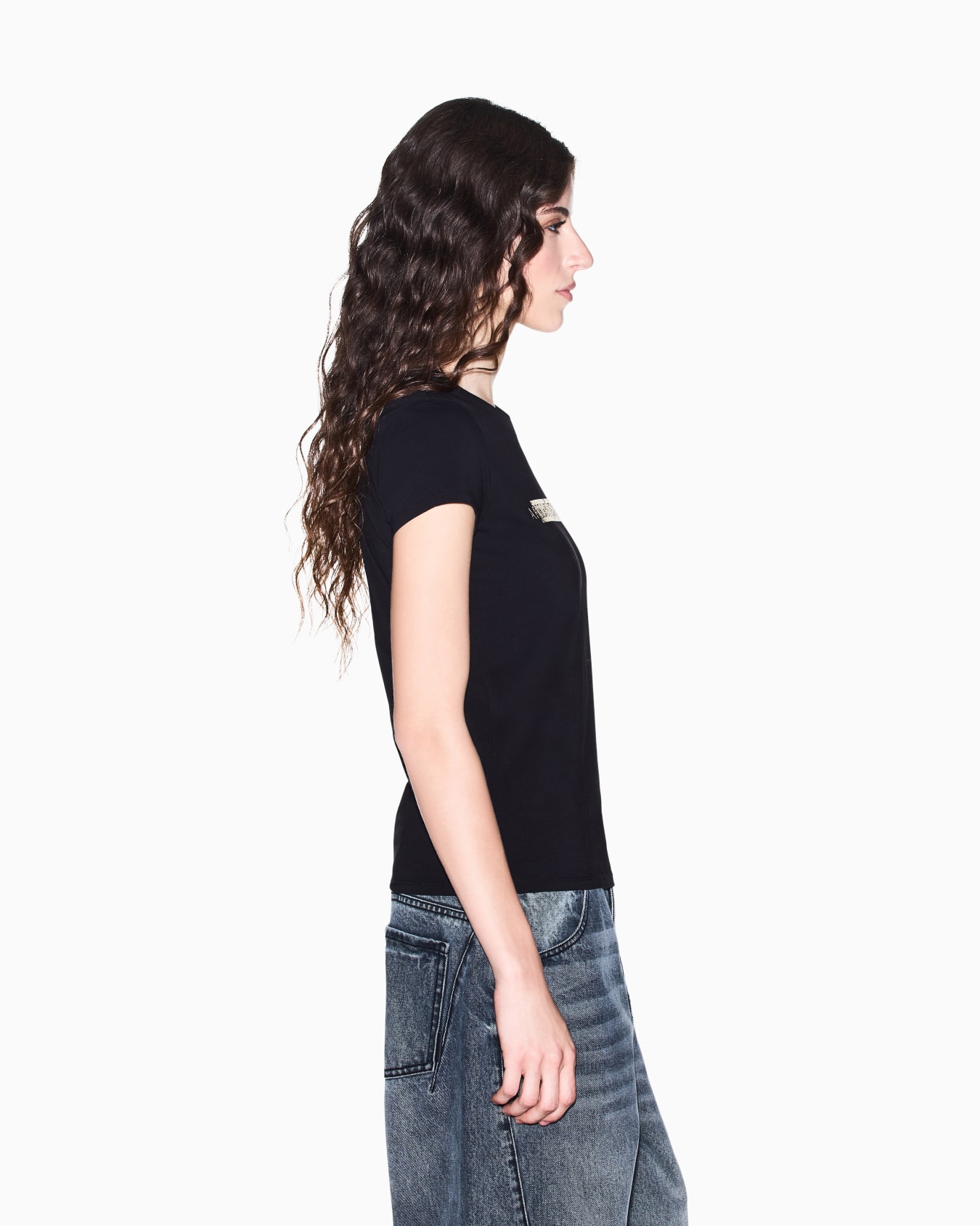slim fit t-shirt in stretch cotton jersey Slide 7