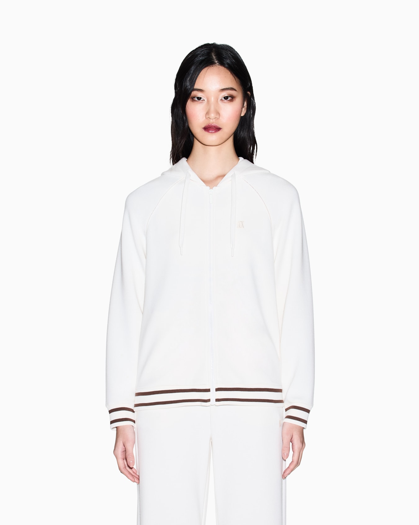 AXロゴ フーデッドジップアップスウェットシャツ スライドする 3