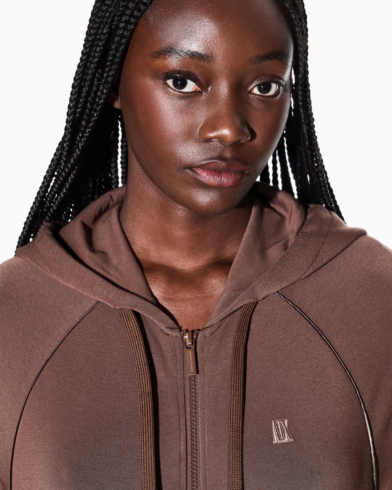 Zip-up sweatshirt in technical fabric Slide 4