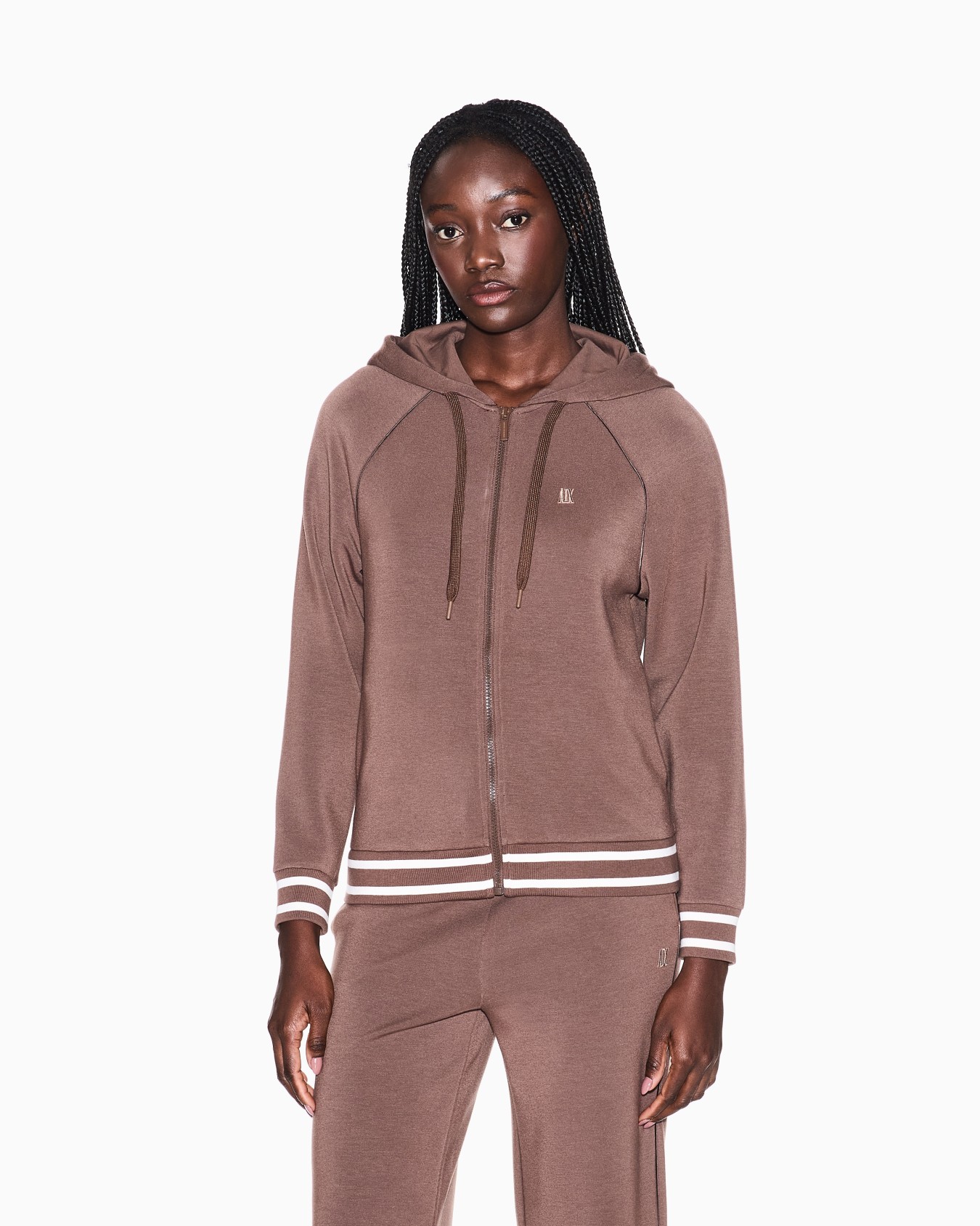 Zip-up sweatshirt in technical fabric Slide 3