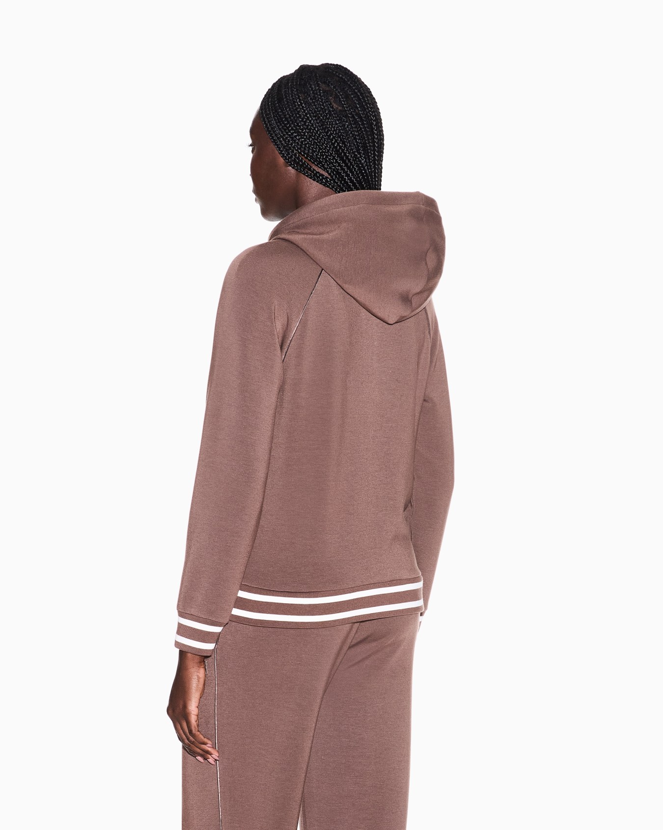Zip-up sweatshirt in technical fabric Slide 2