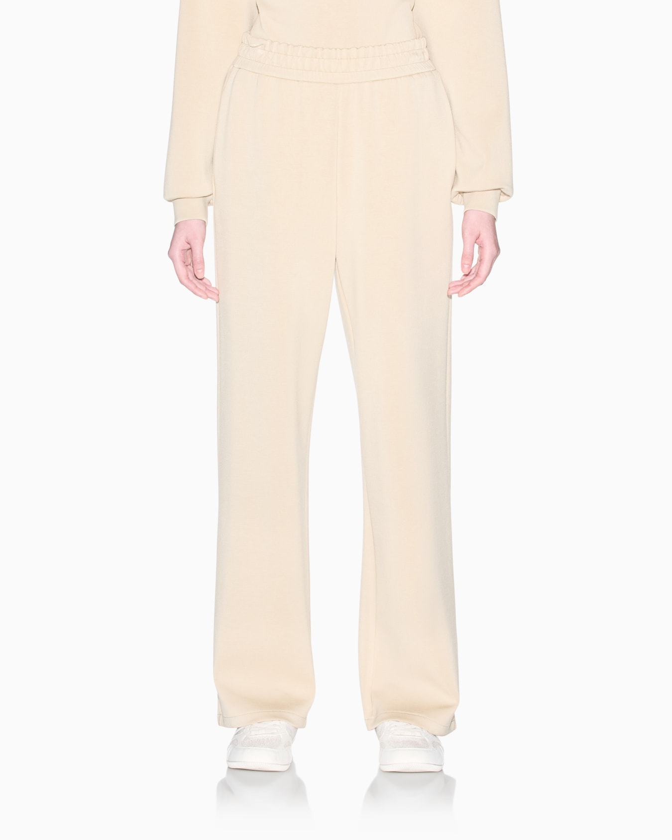 regular fit trousers in viscose scuba Slide 3