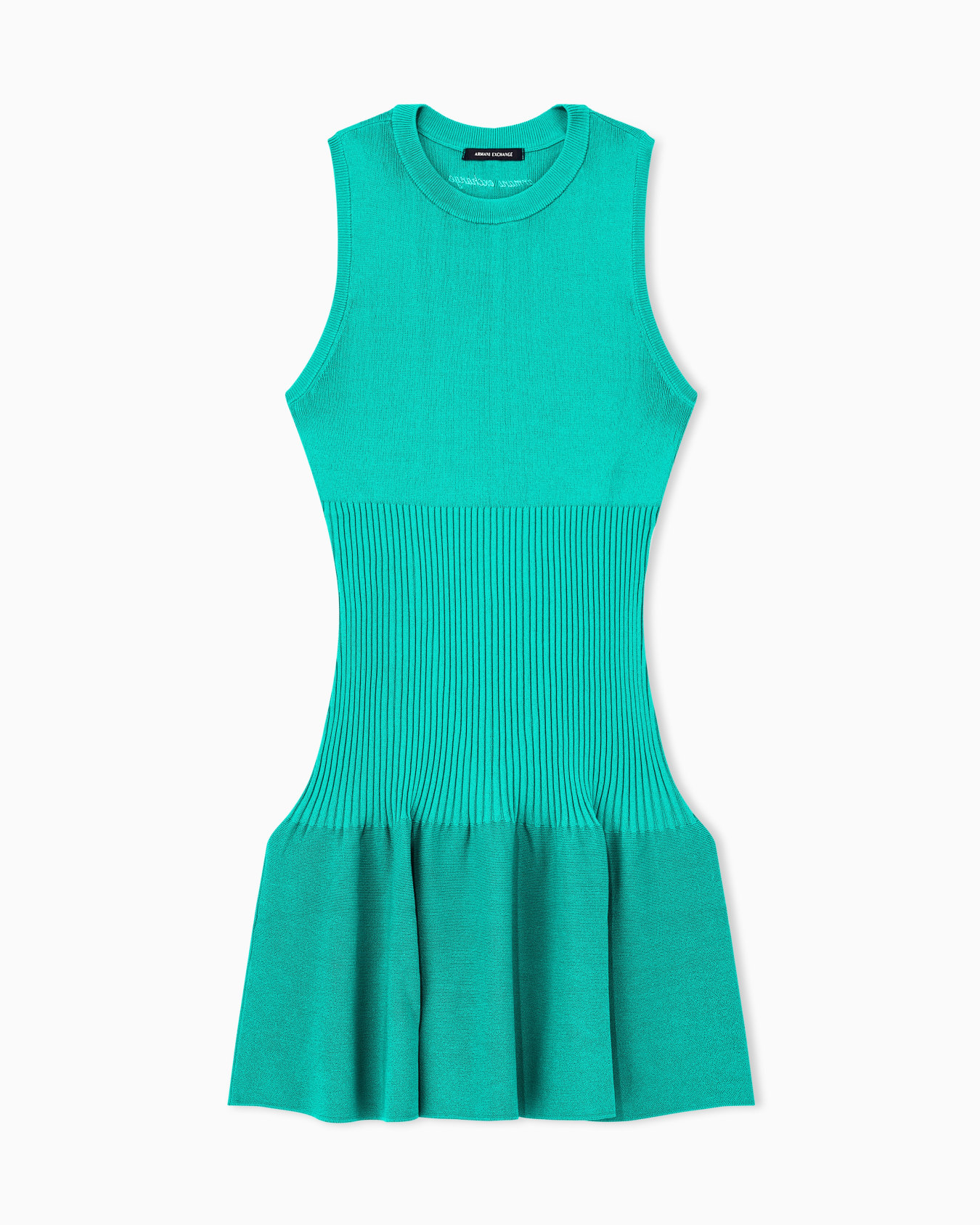Vestido ajustado de punto sin mangas con falda acampanada Diapositiva 0