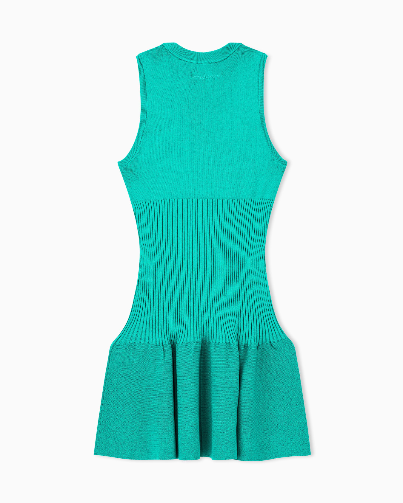 Vestido ajustado de punto sin mangas con falda acampanada Diapositiva 2