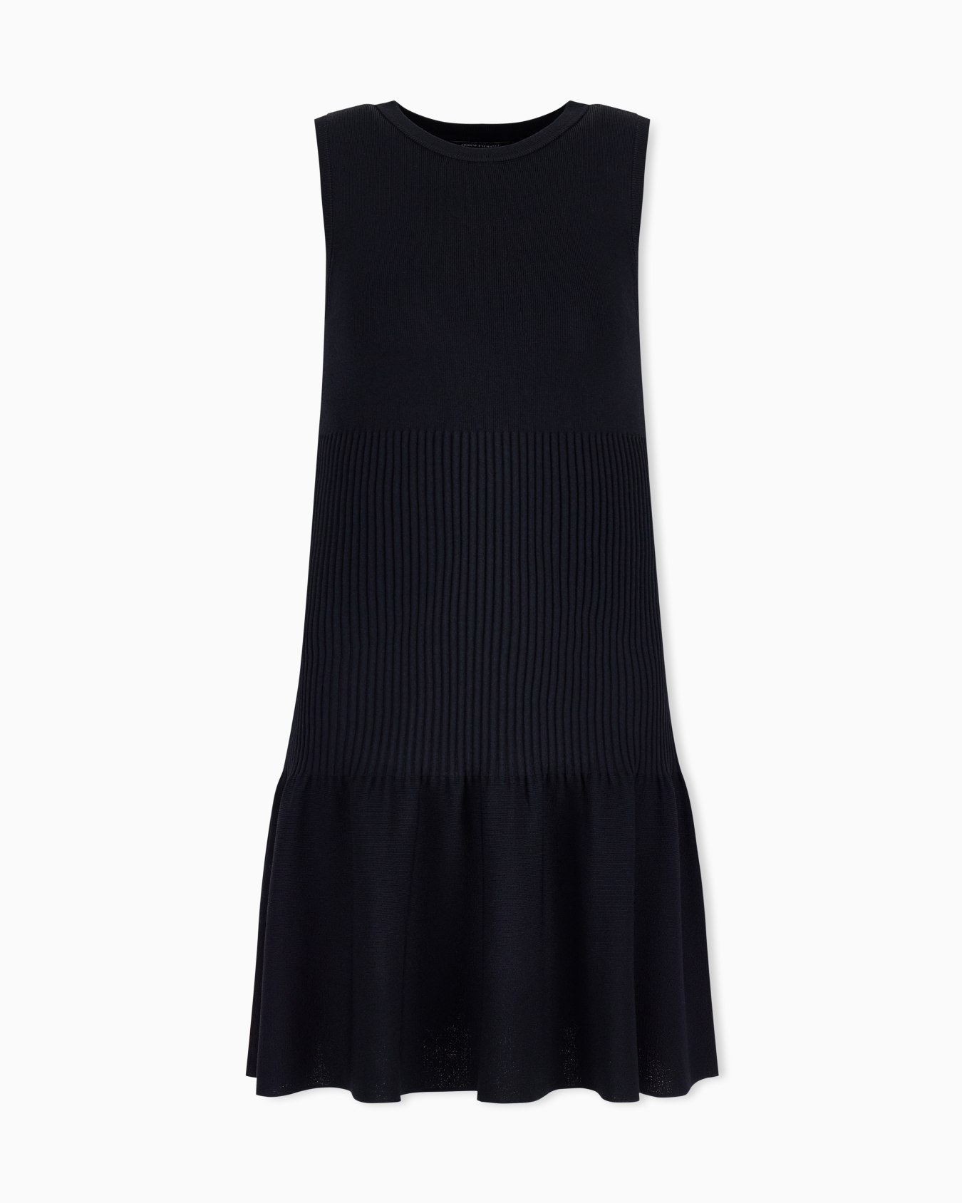Vestido ajustado de punto sin mangas con falda acampanada Diapositiva 0