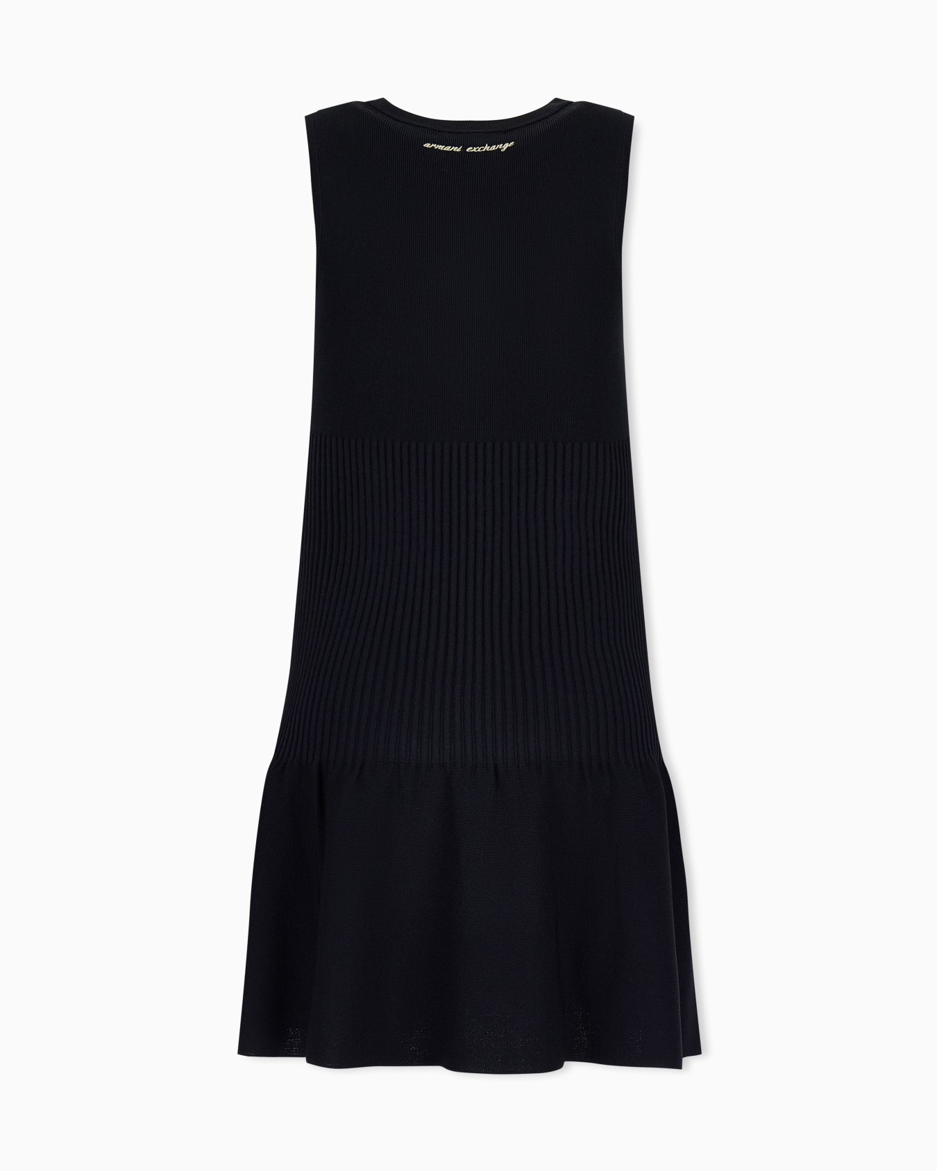 Vestido ajustado de punto sin mangas con falda acampanada Diapositiva 2